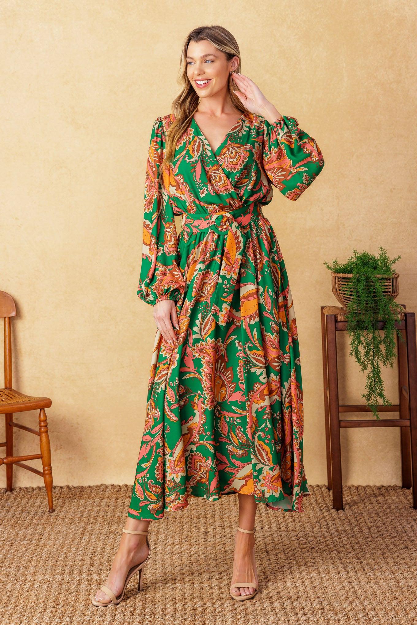 Sunnyside Florals Woven Midi Dress - Image 3