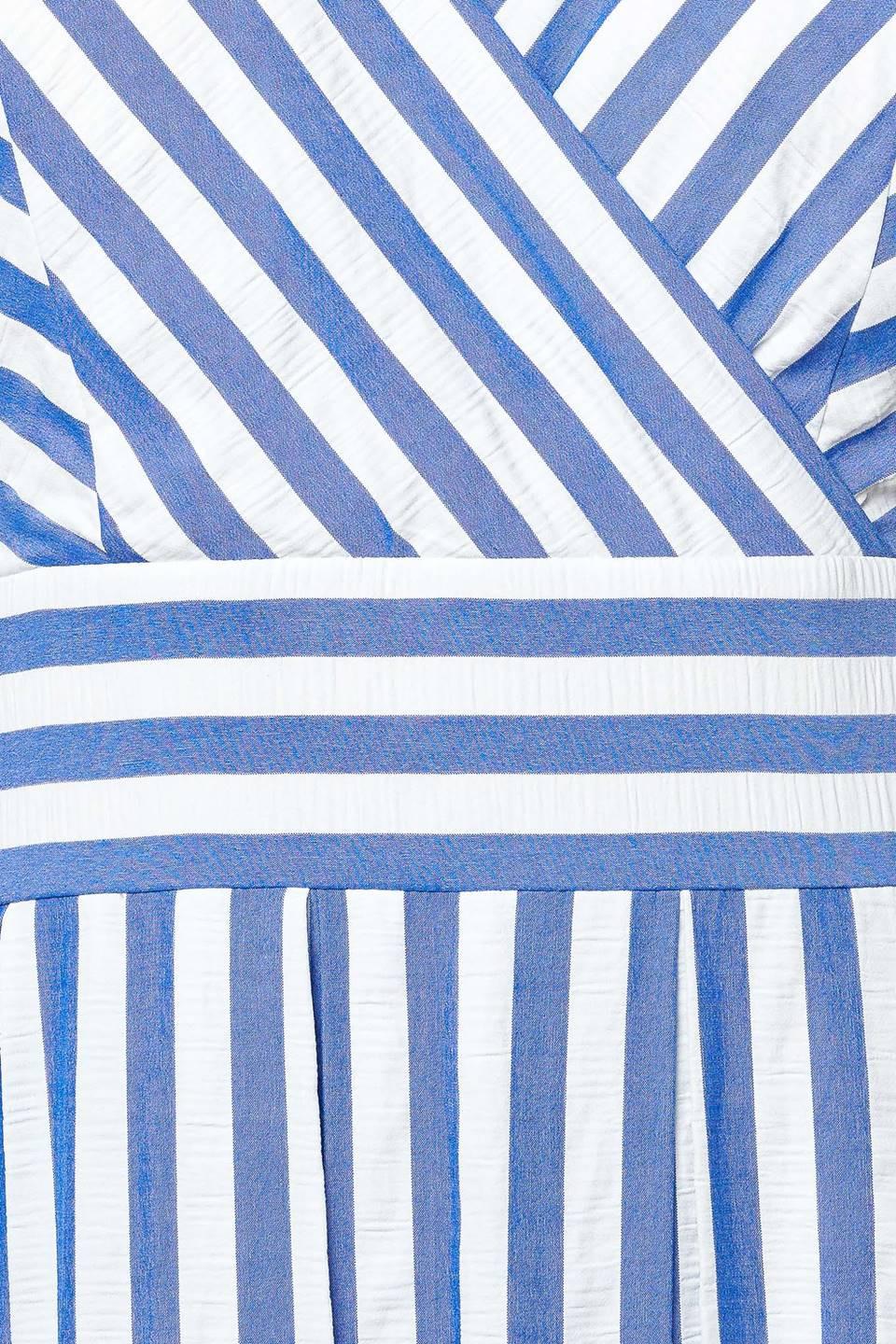 Sunset Steps Blue Woven Midi Dress - Image 7