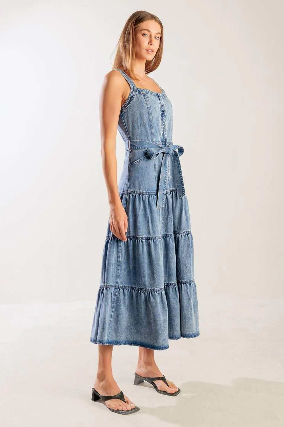 Sunshine State of Mind Indigo Denim Dress - Image 7
