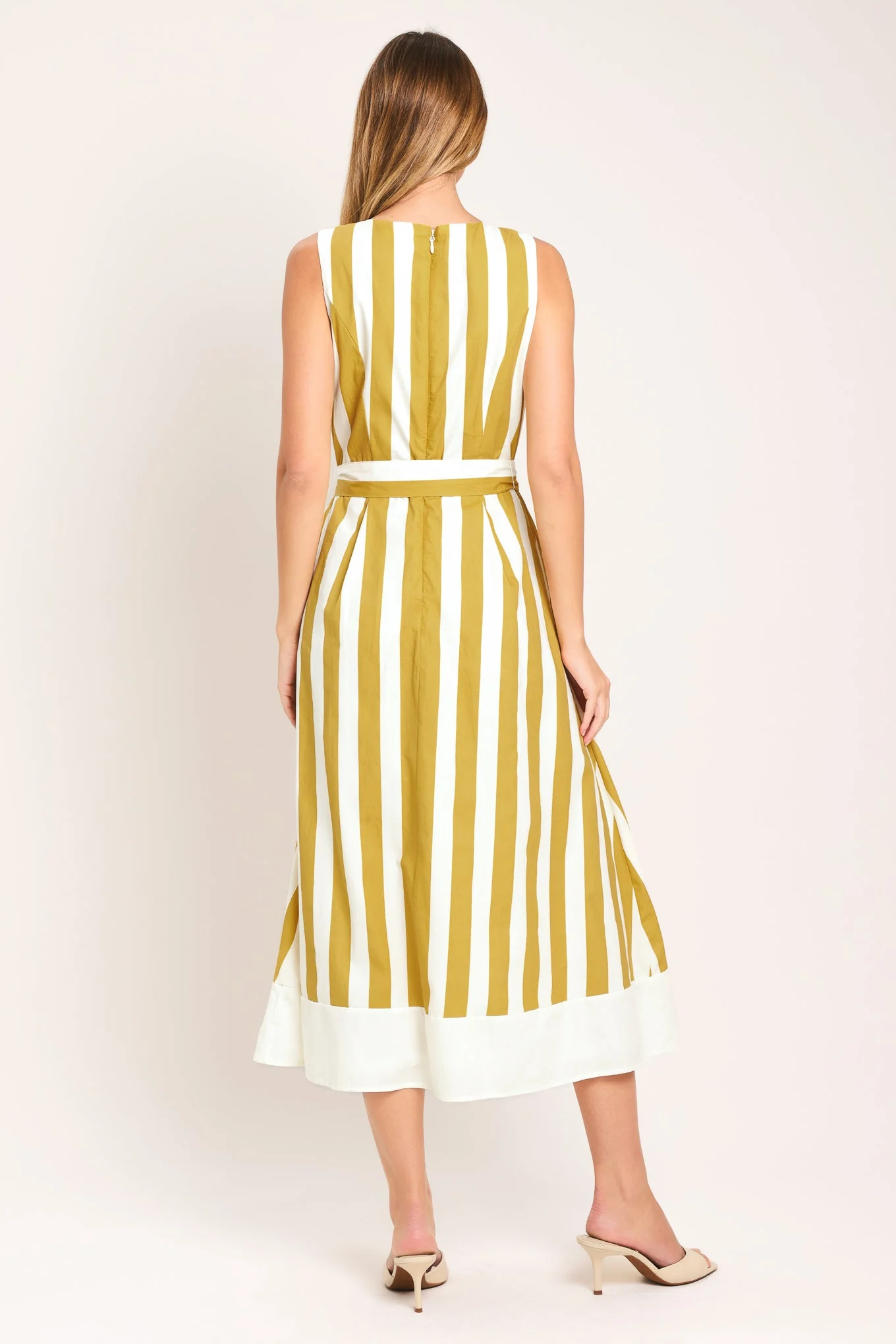 Sunshine Stripe Woven Midi Dress - Image 2