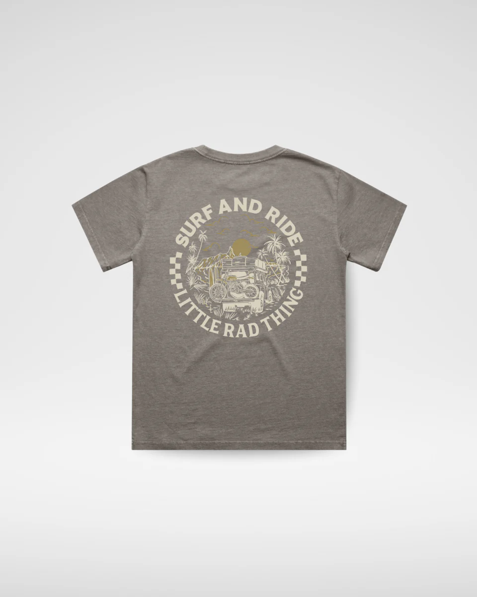 Surf N Ride Tee - Faded Gray - Image 4