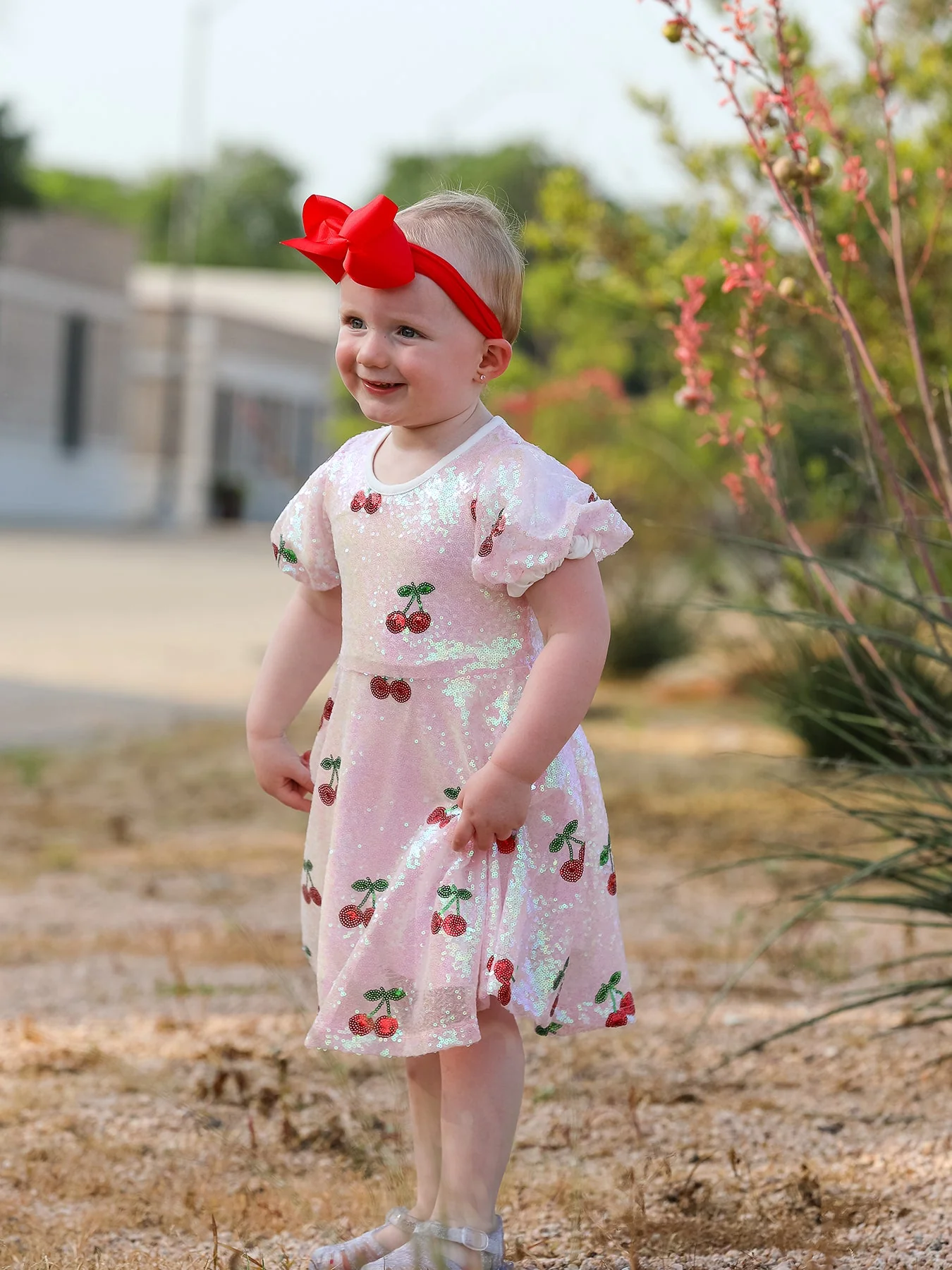 Sweet Cherry Sequins Cute Dress - Image 6