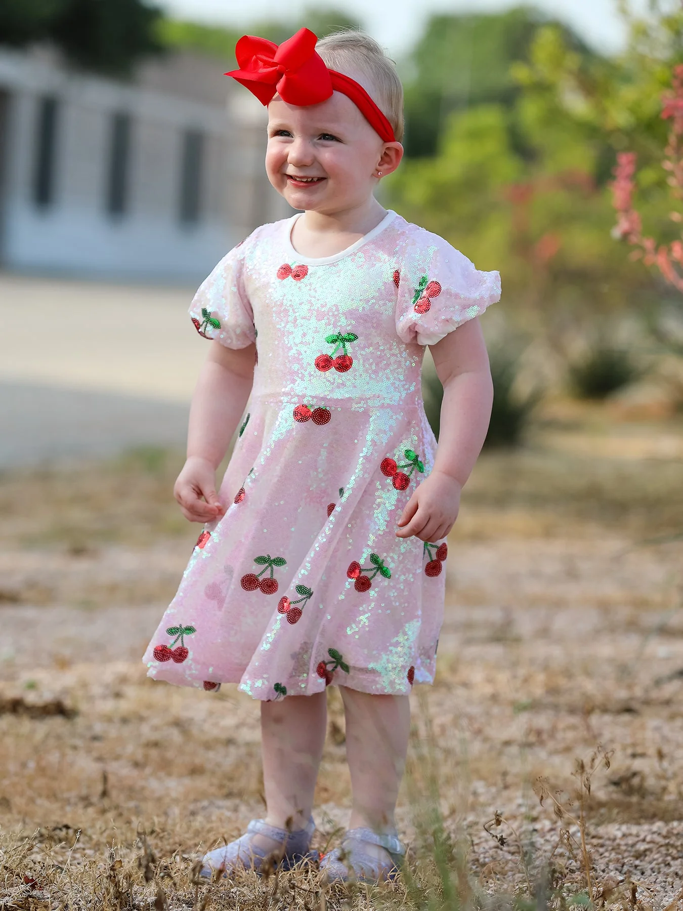 Sweet Cherry Sequins Cute Dress - Image 8