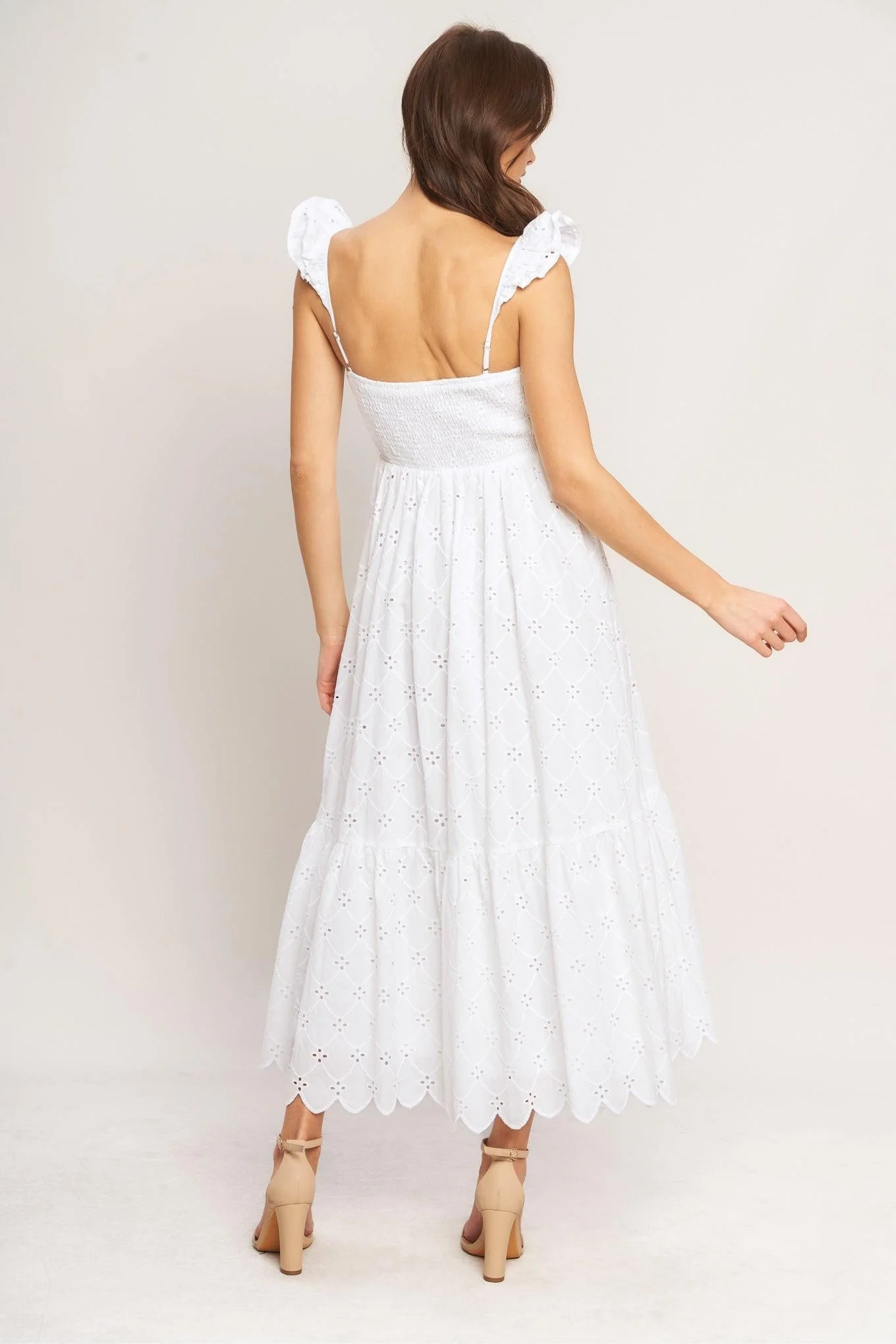 Sweet Escape Woven Eyelet Midi Dress - Image 2
