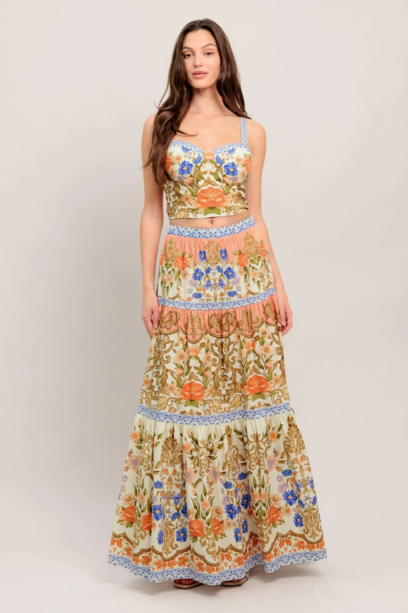 Sweet Meadow Memories Woven Top and Skirt Set - Image 3