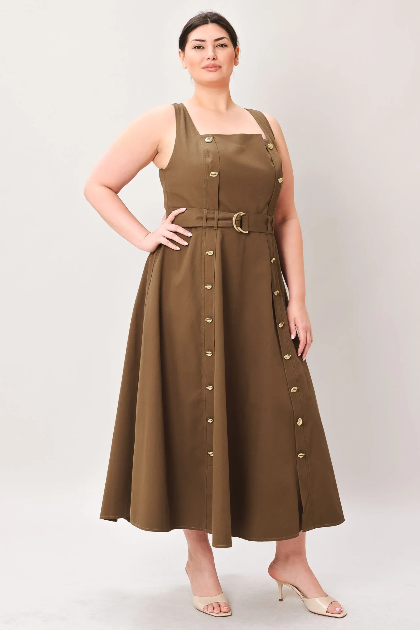 Sweet Sienna Woven Midi Dress - Image 10