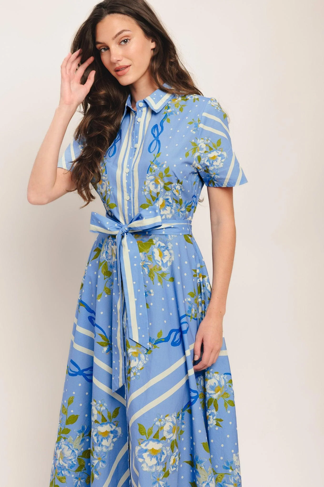 Sweet Sophisticate Woven Midi Dress - Image 5