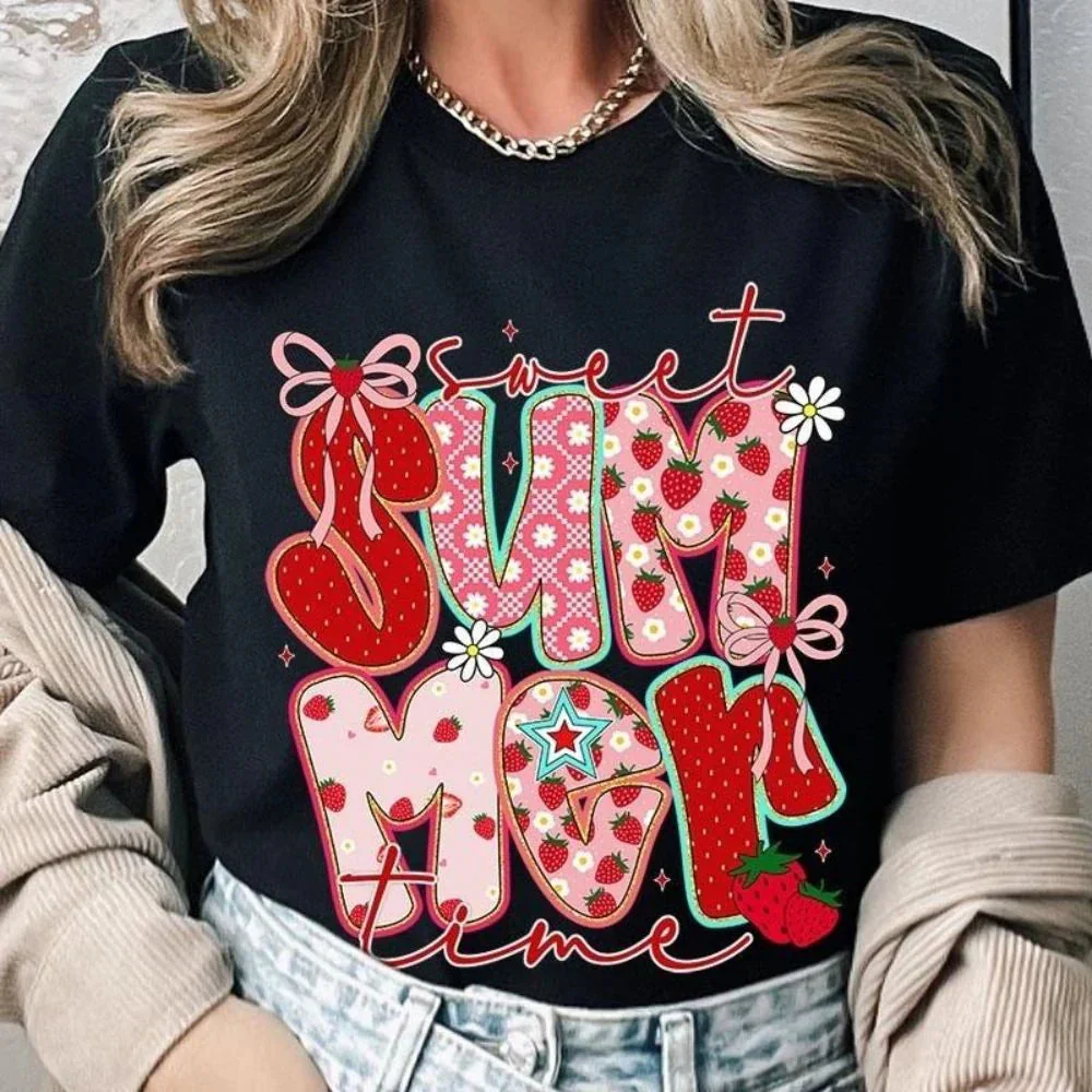 Sweet Summertime Graphic Tee – Cute Retro Summer T-Shirt, Aesthetic Beach Vibes, Casual Trendy Outfit - Image 9