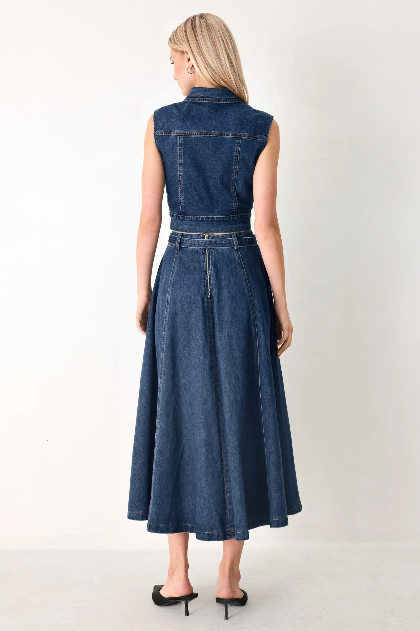 Sweet Talker Denim Crop Vest - Image 6