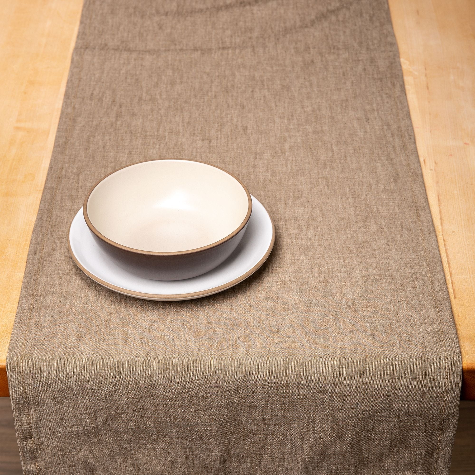Table Runner - Tan Chambray - Image 3