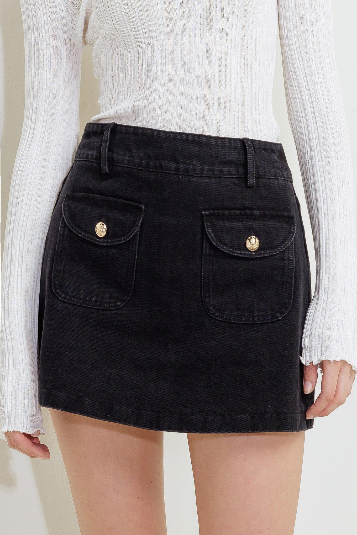 Tailored Flow Black Woven Skort - Image 2