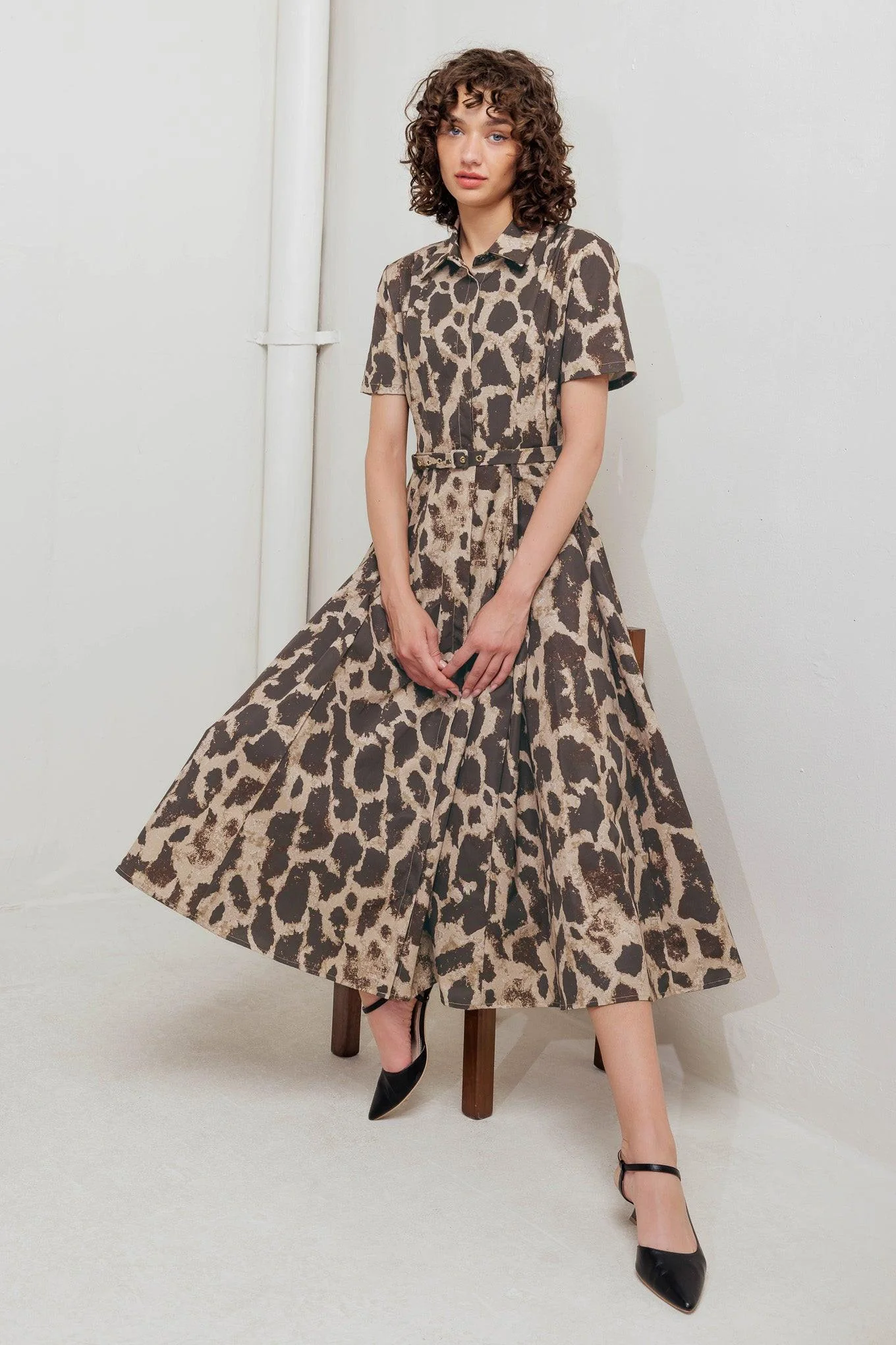 Tame Giraffe Woven Midi Dress - Image 3