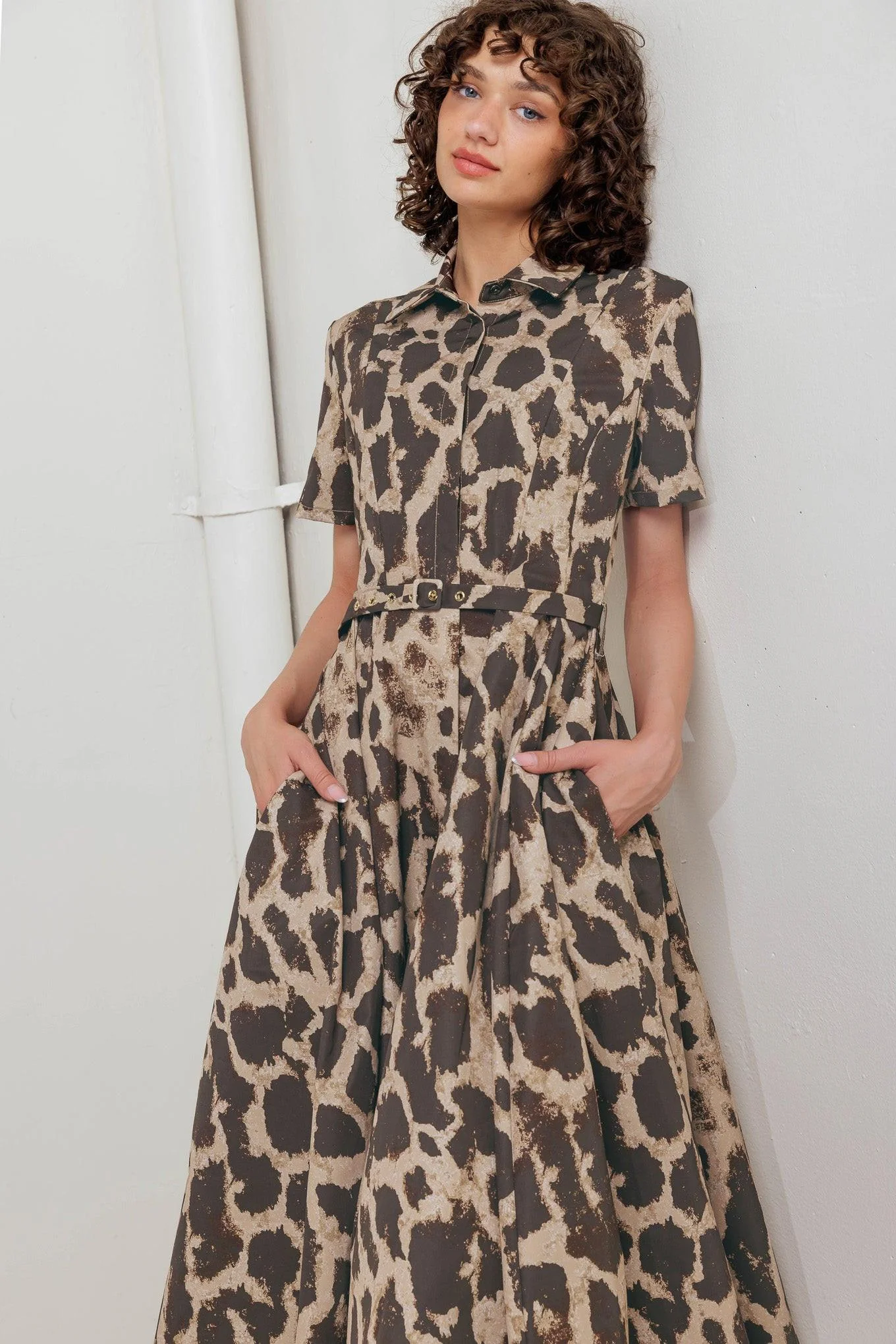 Tame Giraffe Woven Midi Dress - Image 6