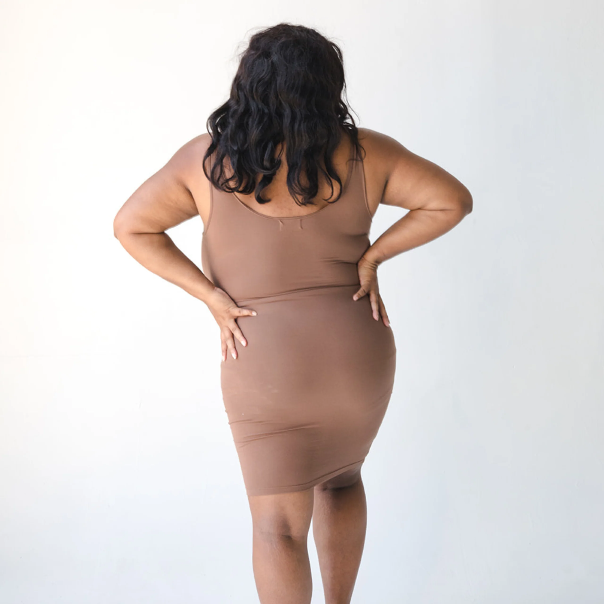 Tayler Dress - Single Layer Slip - Dark Nude - Image 2