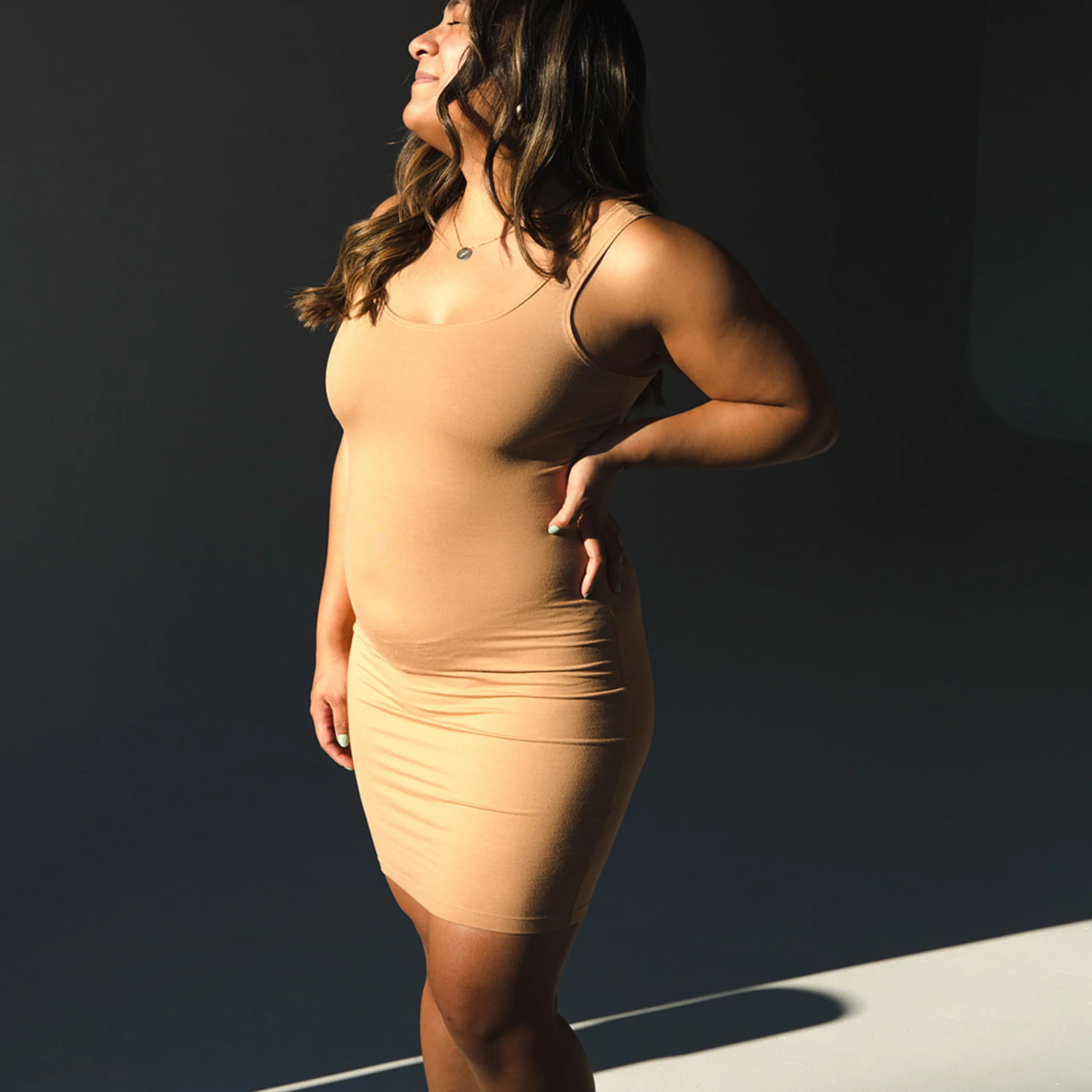 Tayler Dress - Single Layer Slip - Medium Nude - Image 6
