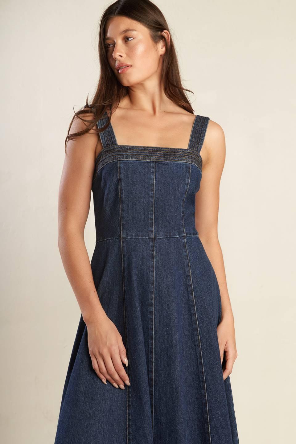 Terrific Timing Denim Midi Dress - Image 7