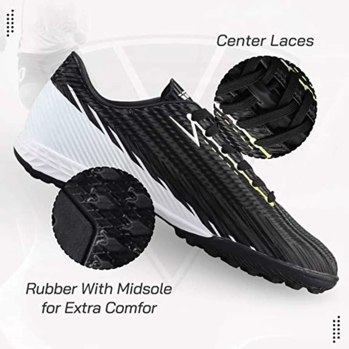 Tesoro Turf Soccer Shoes-black/white - Image 5