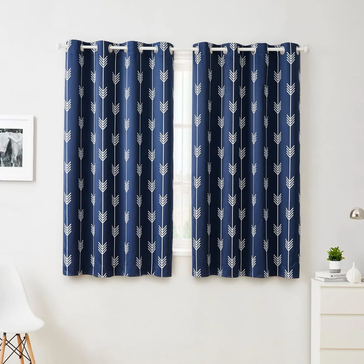 Thd Arrow Print Thermal Room Darkening Blackout Energy Efficient Window Curtain Grommet Panels - Set of 2 - Image 14