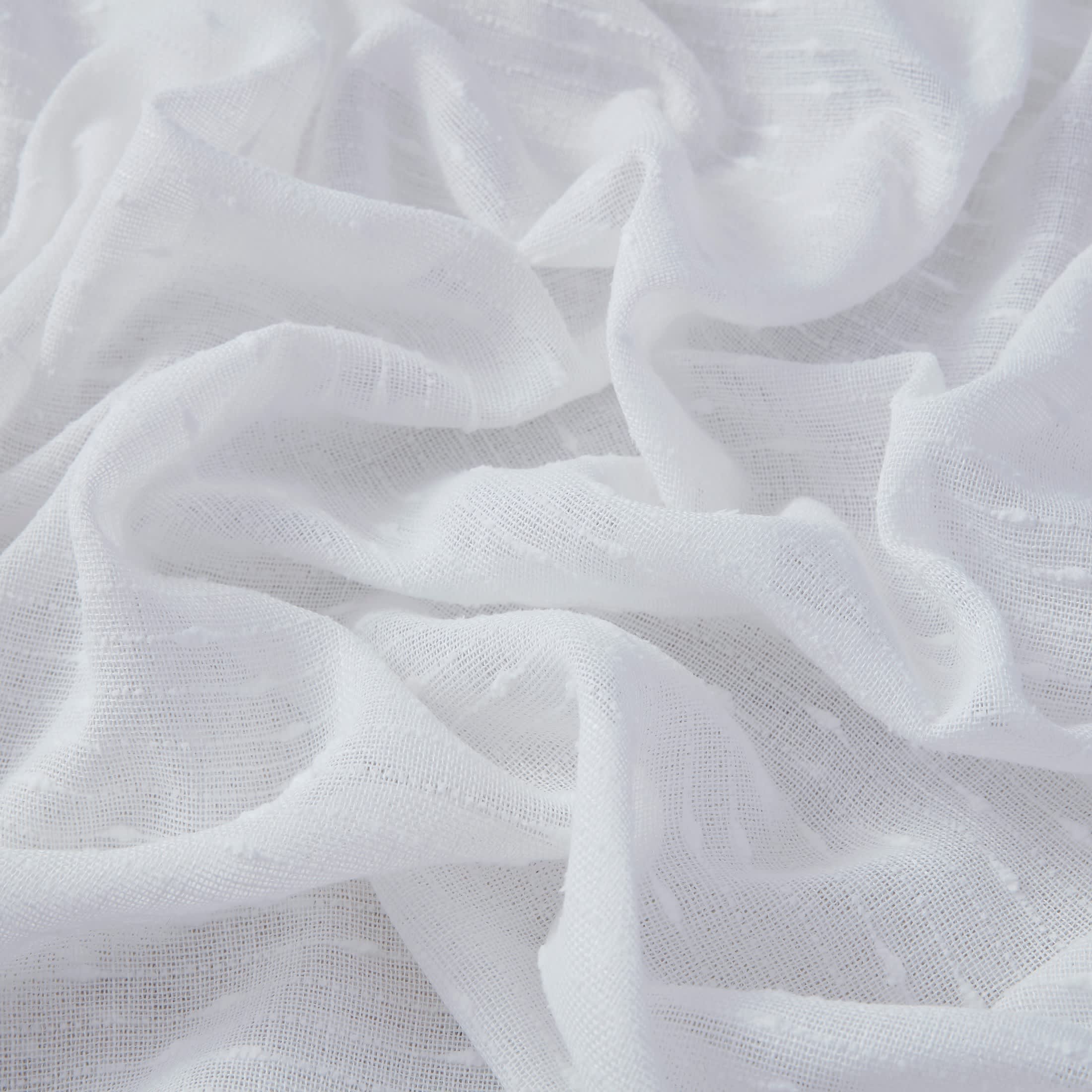 Thd Charlotte Faux Linen Semi-Sheer Light Filtering Back Tab Rod Pocket Lightweight Curtains (2 Panels) - Image 12