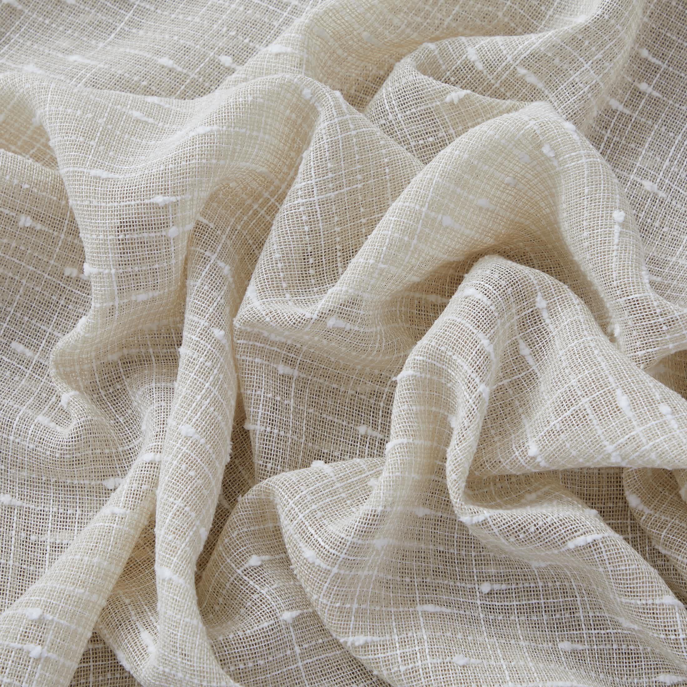 Thd Charlotte Faux Linen Semi-Sheer Light Filtering Back Tab Rod Pocket Lightweight Curtains (2 Panels) - Image 25