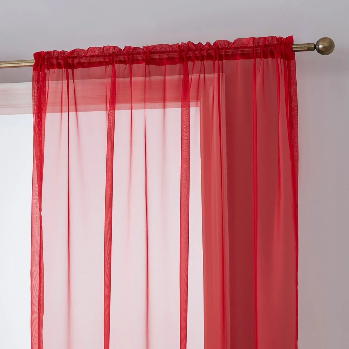 Thd Essentials Sheer Voile Window Treatment Rod Pocket Curtain Panels - Set of 2 - Image 8
