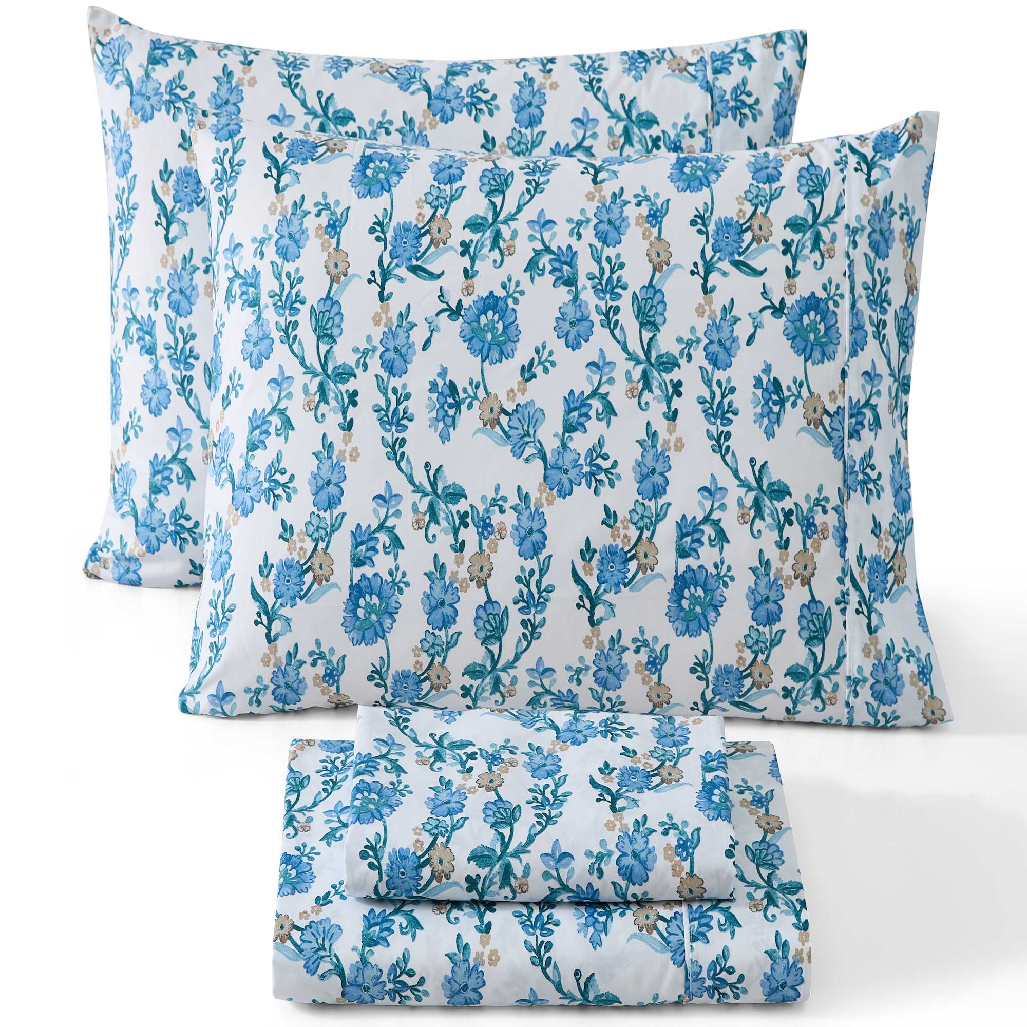 Thd Floral Patterned Printed Ultra-Soft Bed Sheet Set, Wrinkle Resistant (Up to 15" Deep Pocket) - Image 13