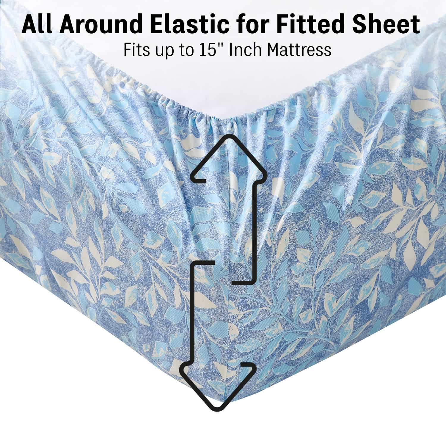 Thd Floral Patterned Printed Ultra-Soft Bed Sheet Set, Wrinkle Resistant (Up to 15" Deep Pocket) - Image 32