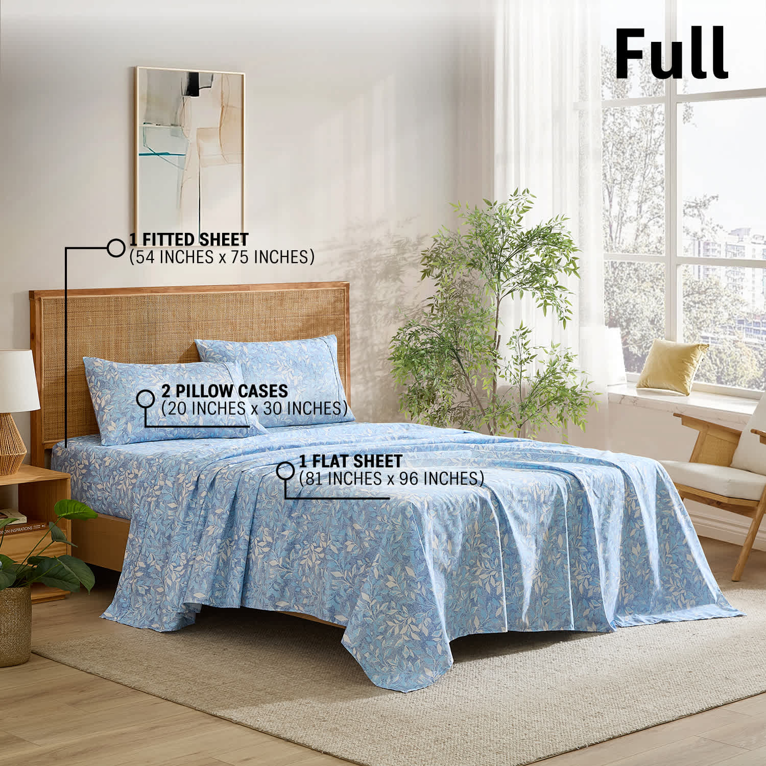 Thd Floral Patterned Printed Ultra-Soft Bed Sheet Set, Wrinkle Resistant (Up to 15" Deep Pocket) - Image 33