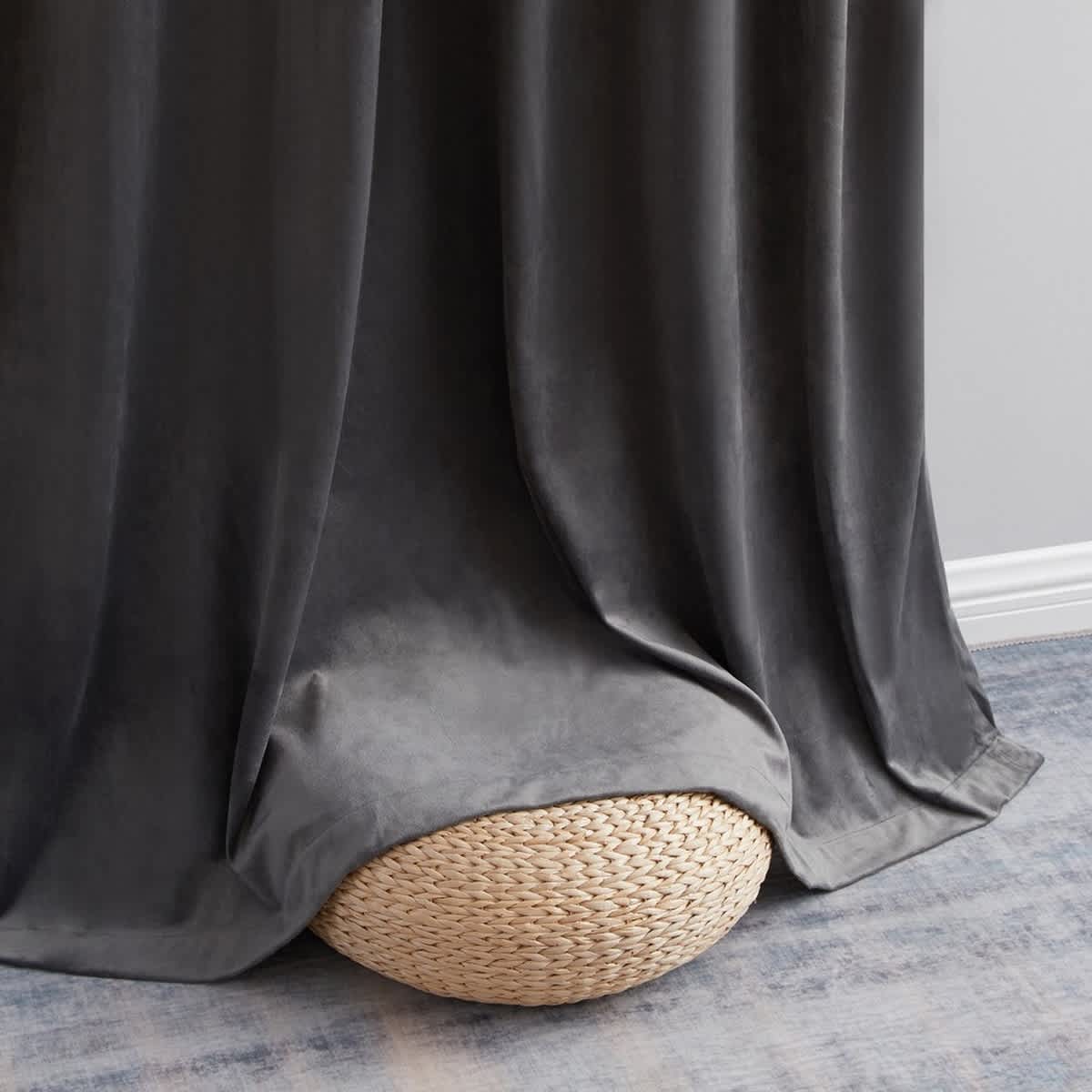 Thd Grace Velvet Premium Soft Grommet Window Treatment Curtain Drapery Panels - Set of 2 Panels - Image 4