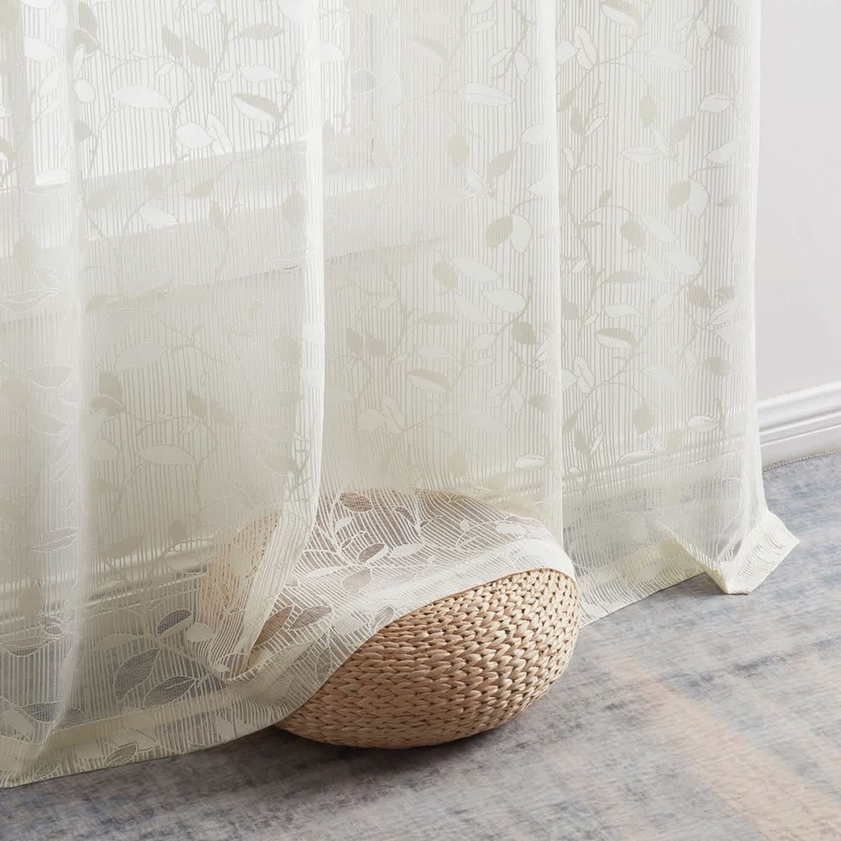 Thd Jayce Semi Sheer Kitchen Swag, Tiers, or Valance - Café Curtains - Rod Pocket for Small Windows - Image 6