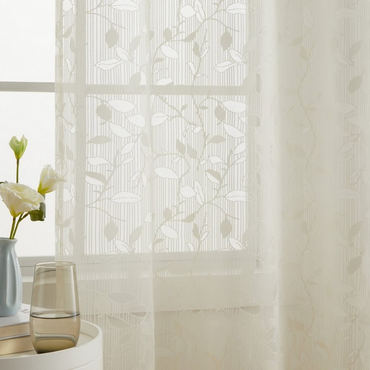 Thd Jayce Semi Sheer Kitchen Swag, Tiers, or Valance - Café Curtains - Rod Pocket for Small Windows - Image 7