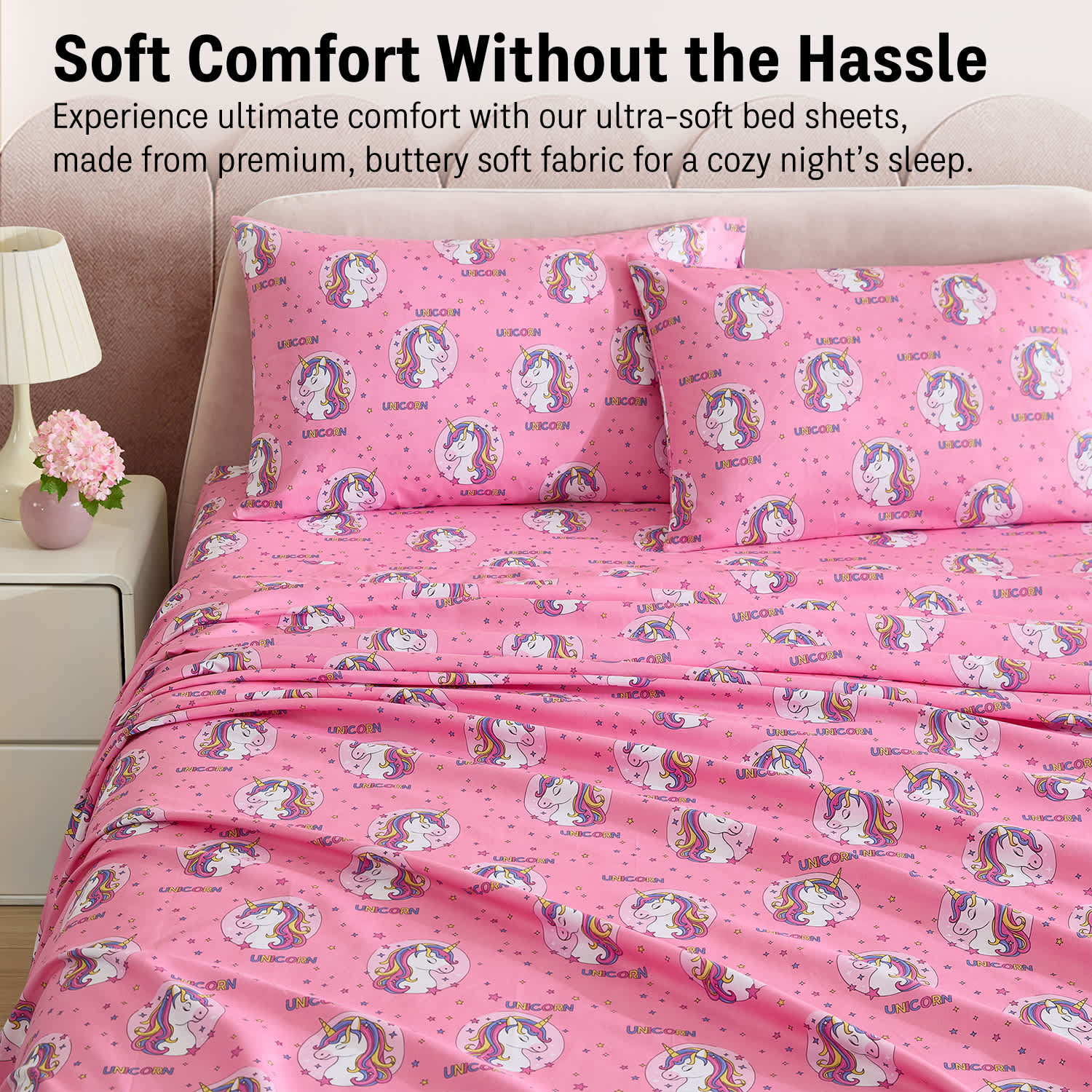 Thd Kids Patterned Printed Ultra-Soft Bed Sheet Set, Wrinkle Resistant (Up to 15" Deep Pocket) - Image 48