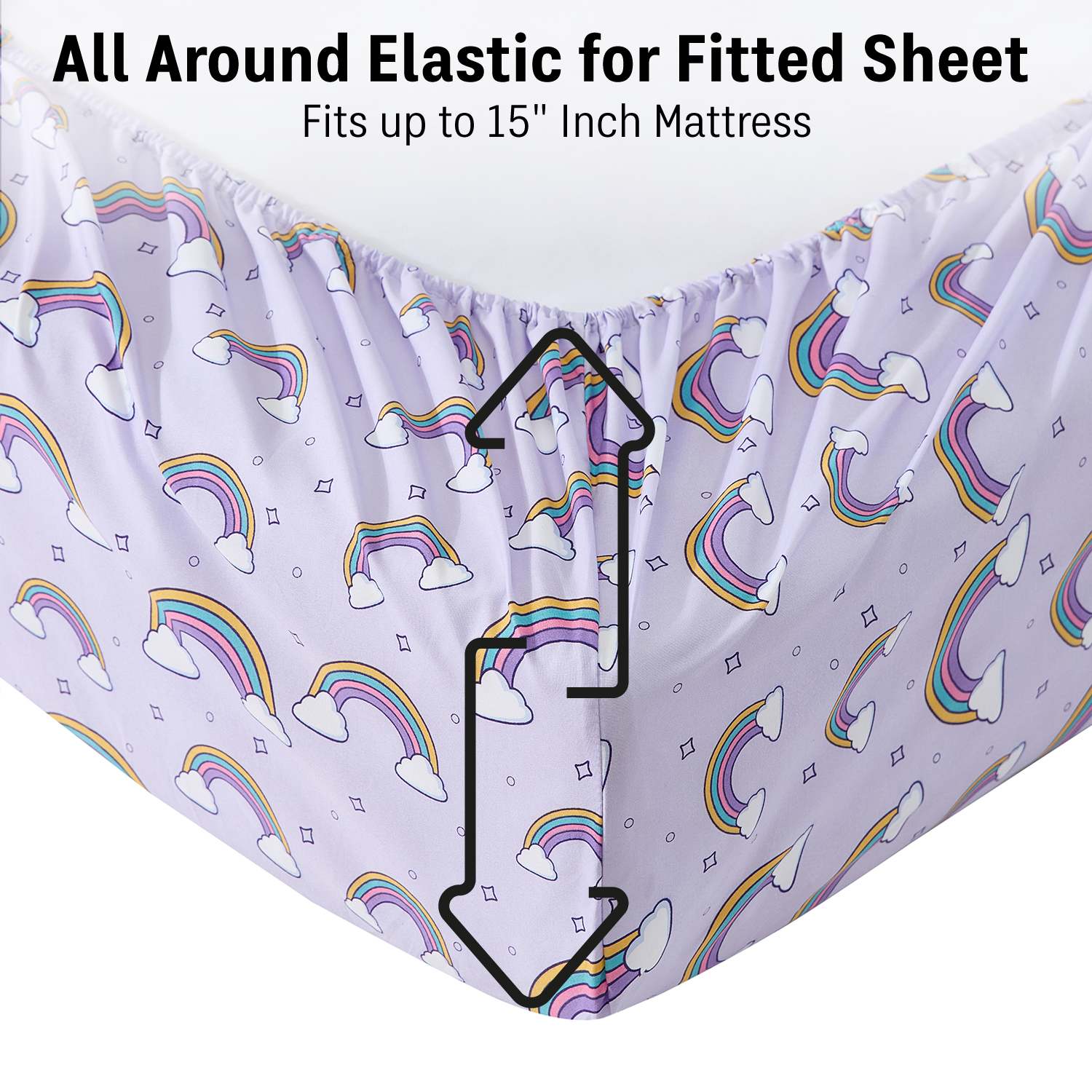 Thd Kids Patterned Printed Ultra-Soft Bed Sheet Set, Wrinkle Resistant (Up to 15" Deep Pocket) - Image 50