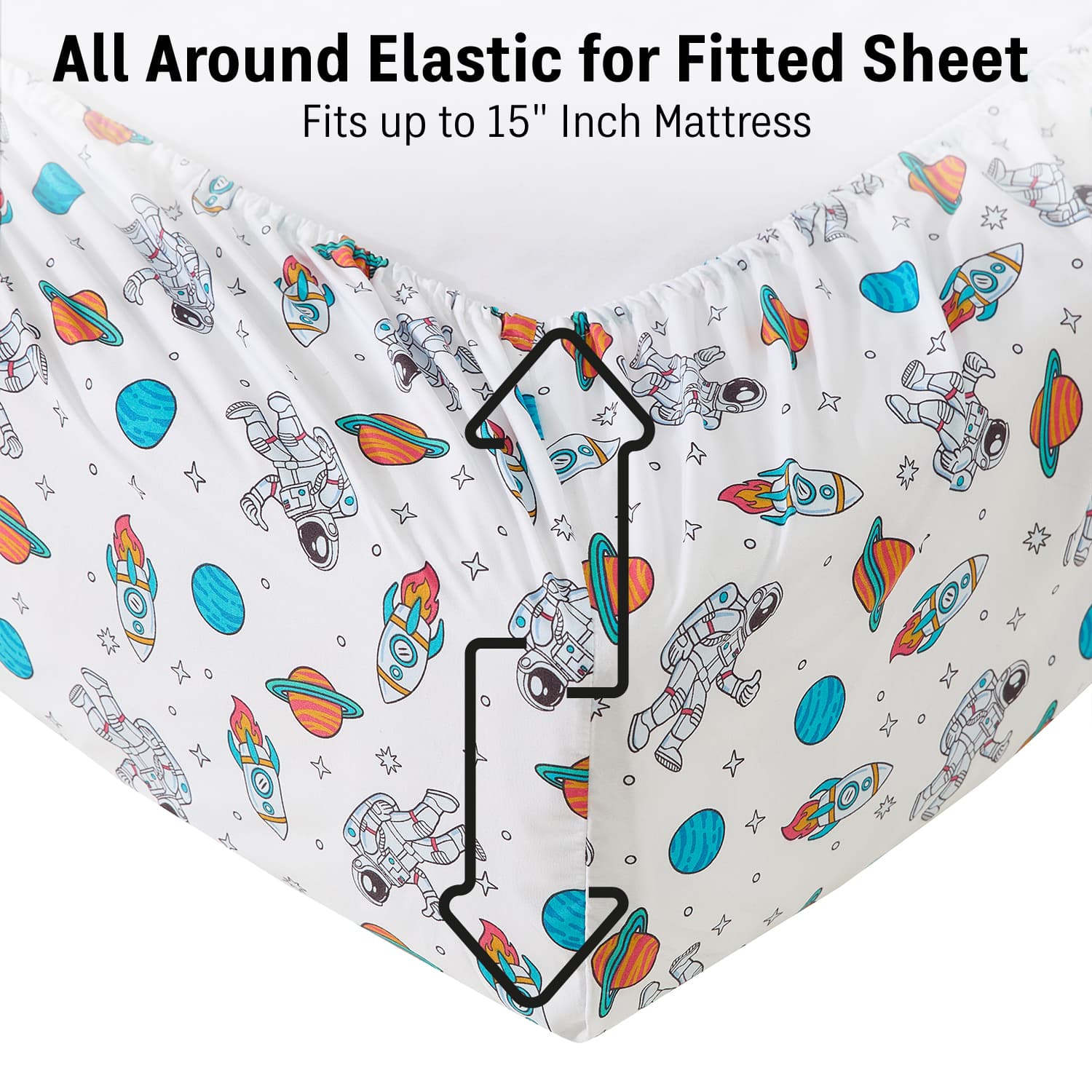 Thd Kids Patterned Printed Ultra-Soft Bed Sheet Set, Wrinkle Resistant (Up to 15" Deep Pocket) - Image 56
