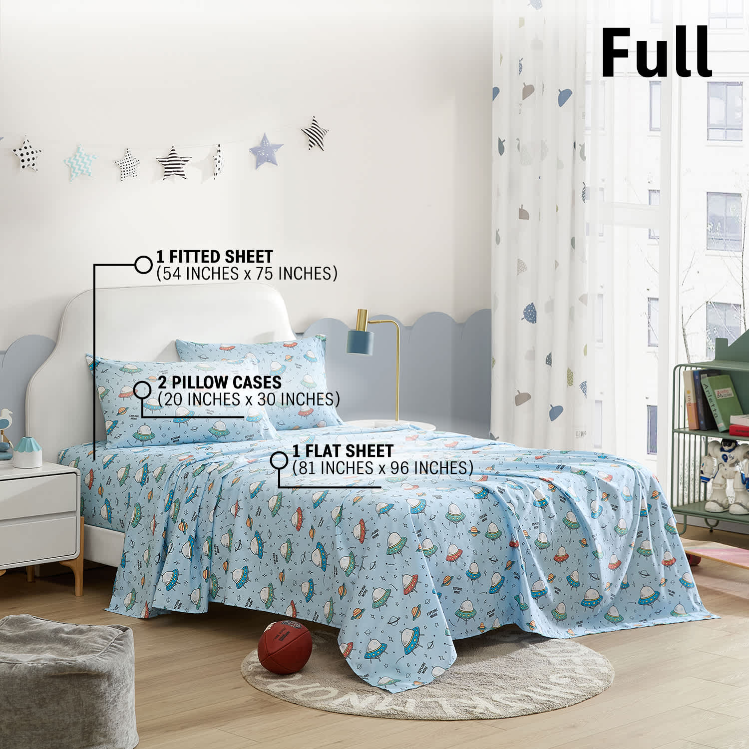 Thd Kids Patterned Printed Ultra-Soft Bed Sheet Set, Wrinkle Resistant (Up to 15" Deep Pocket) - Image 69