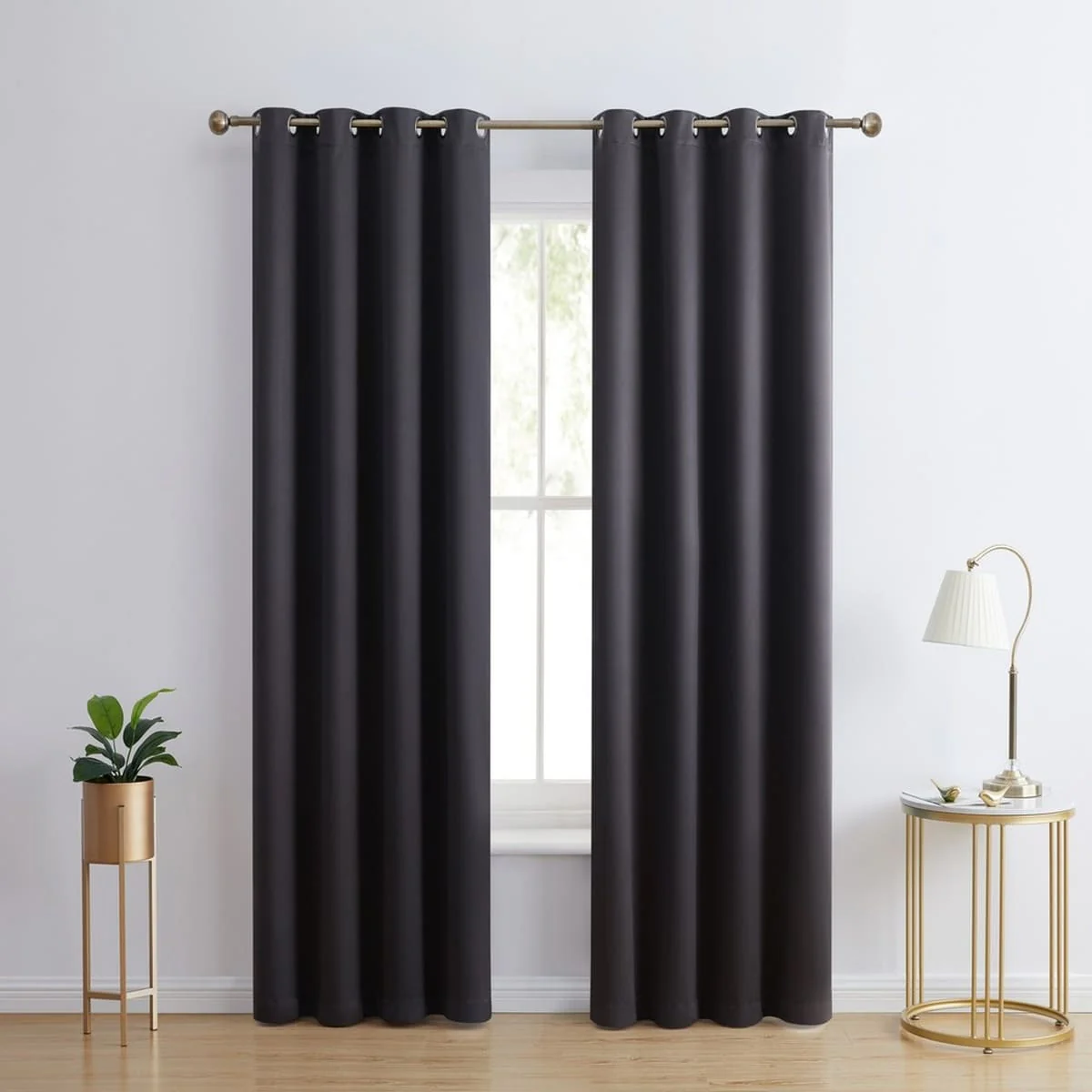 Thd Lawrence 100% Full Blackout Thermal Insulated Energy-Saving Grommet Curtain Panels (Set of 2) - Image 29