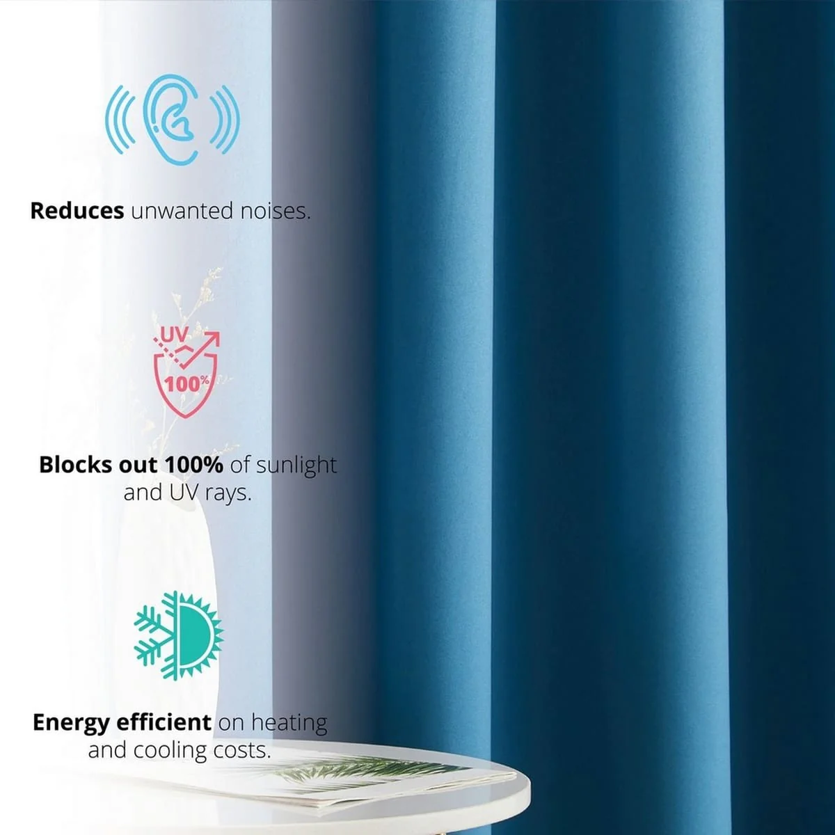 Thd Lawrence 100% Full Blackout Thermal Insulated Energy-Saving Grommet Curtain Panels (Set of 2) - Image 38