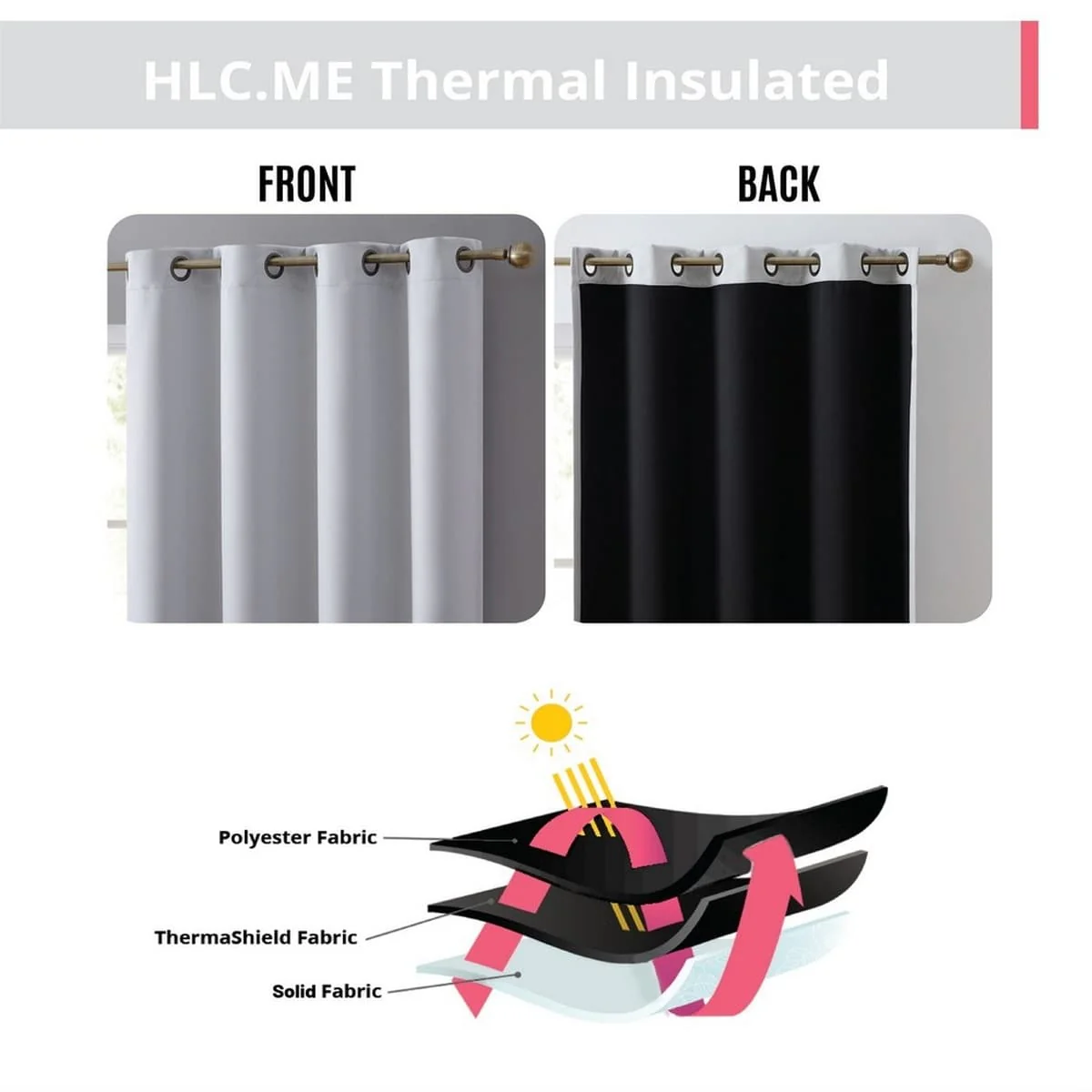 Thd Lawrence 100% Full Blackout Thermal Insulated Energy-Saving Grommet Curtain Panels (Set of 2) - Image 46