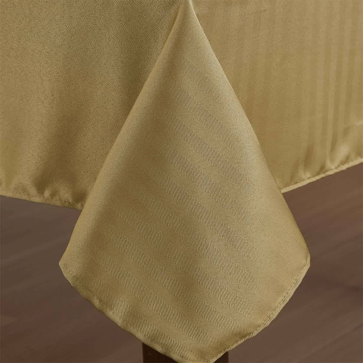 Thd Linky Stripe Fabric Tablecloth for Rectangle Table, Water, Fade, Stain, and Wrinkle Resistance - Image 26