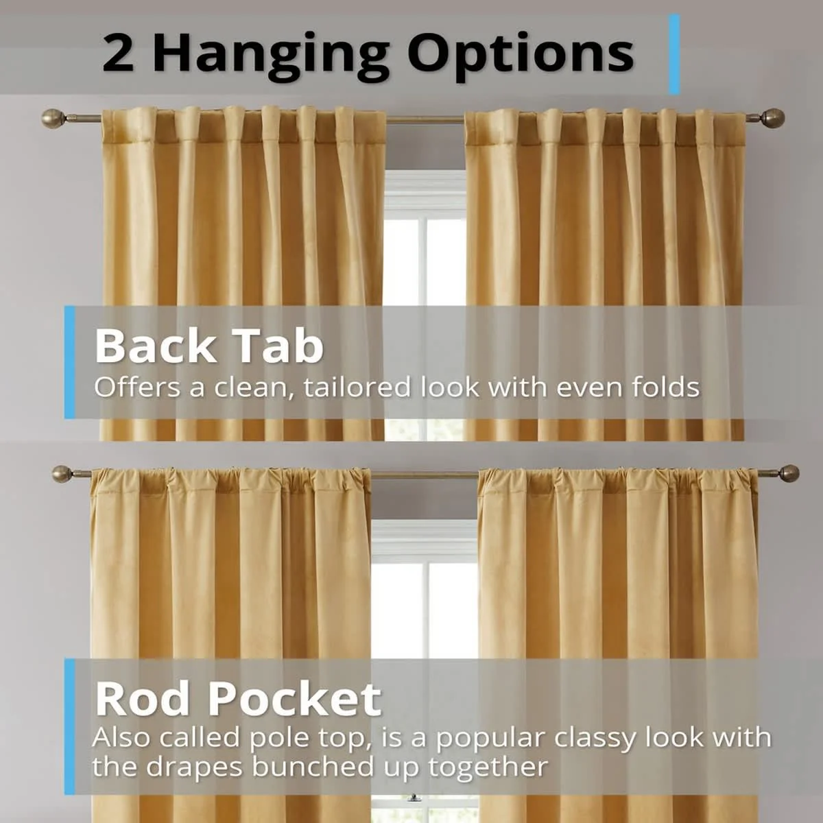 Thd Maria Velvet Back Tab Rod Pocket Window Treatment Curtain Panels - Set of 2 - Image 41