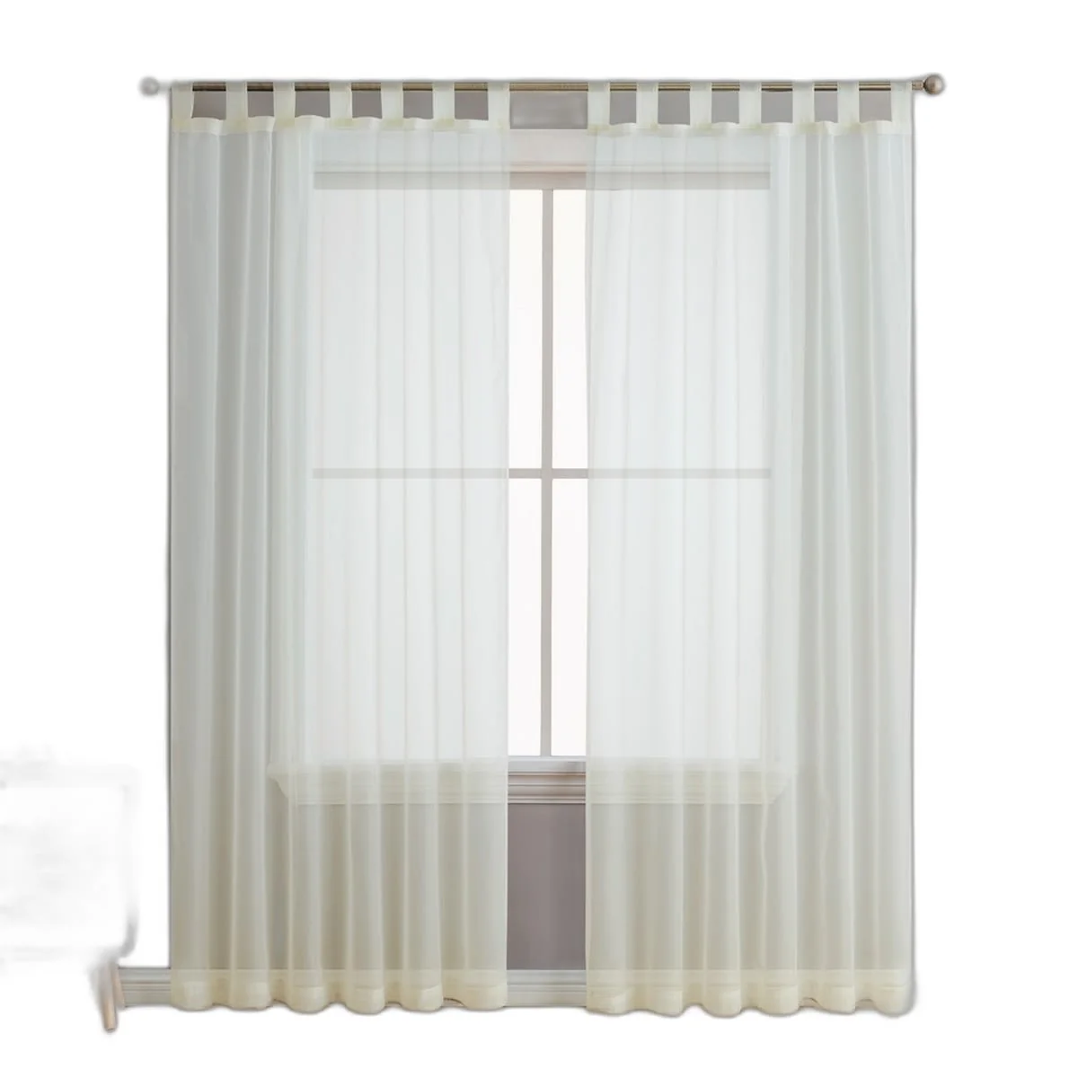 Thd Marni Sheer Voile Tab Top Window Curtain Panels for Living Room & Bedroom, Set of 2 Panels - Image 15