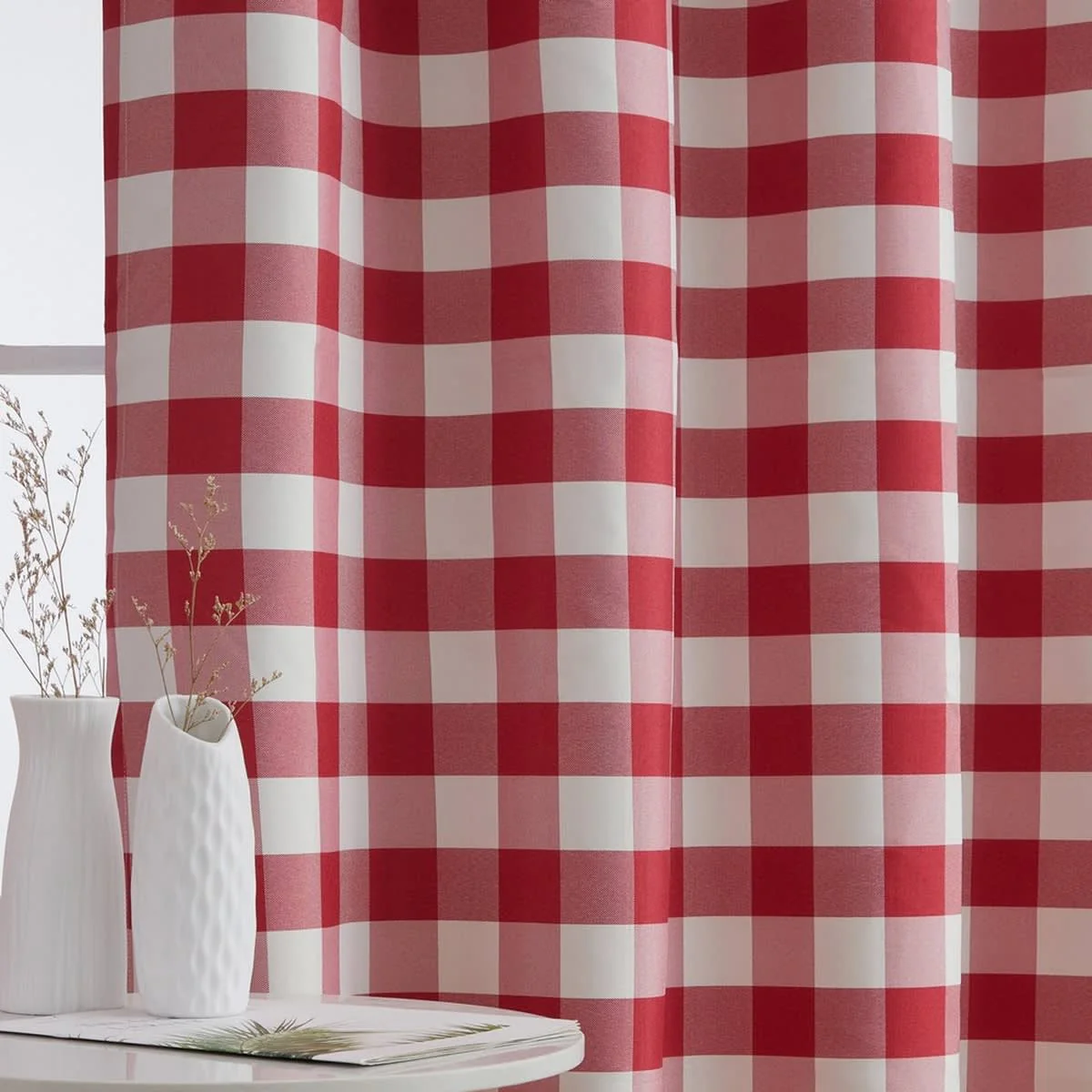 Thd Meadow Buffalo 100% Full Blackout Thermal Insulated Energy-Saving Grommet Curtain Panels (Set of 2) - Image 15