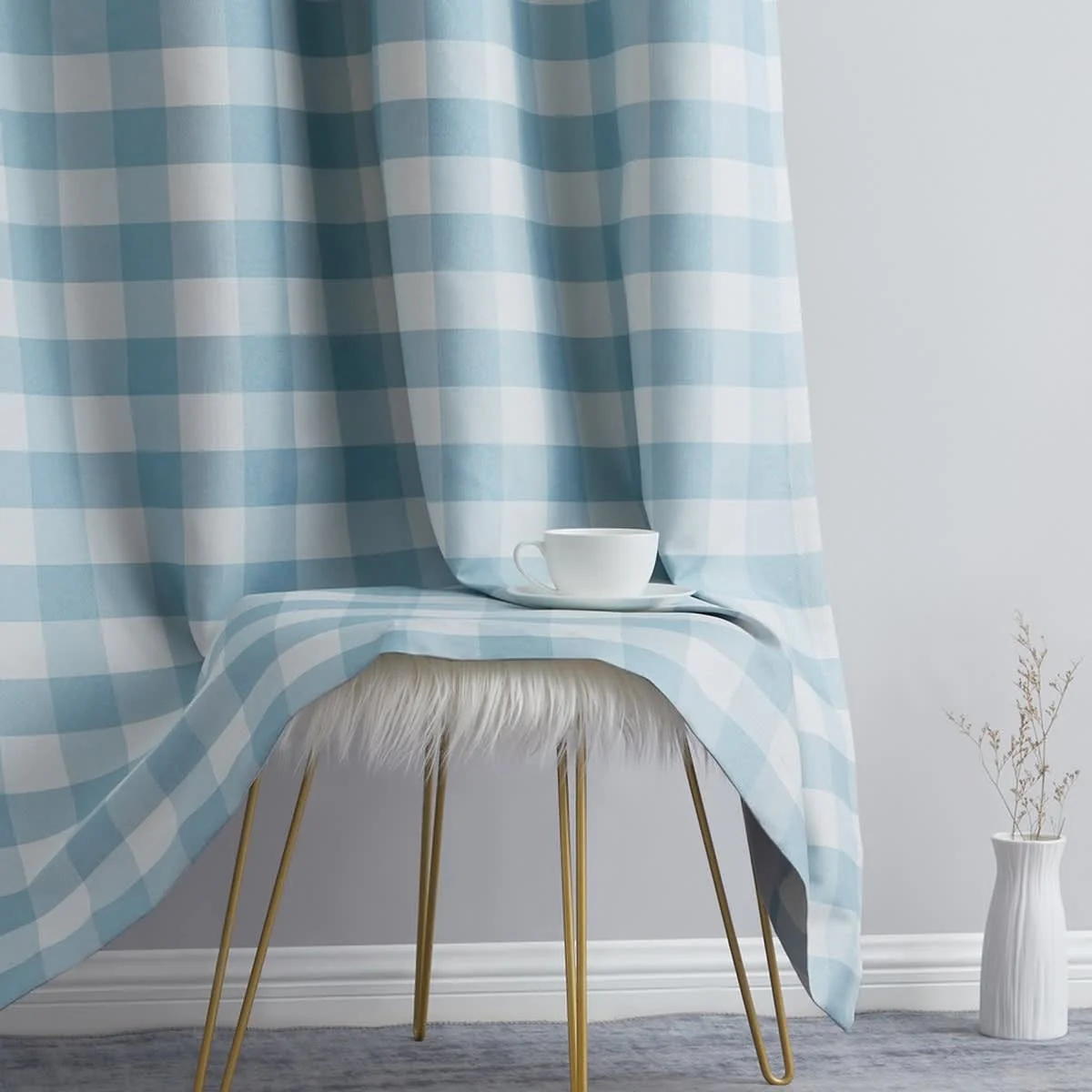 Thd Meadow Buffalo 100% Full Blackout Thermal Insulated Energy-Saving Grommet Curtain Panels (Set of 2) - Image 28