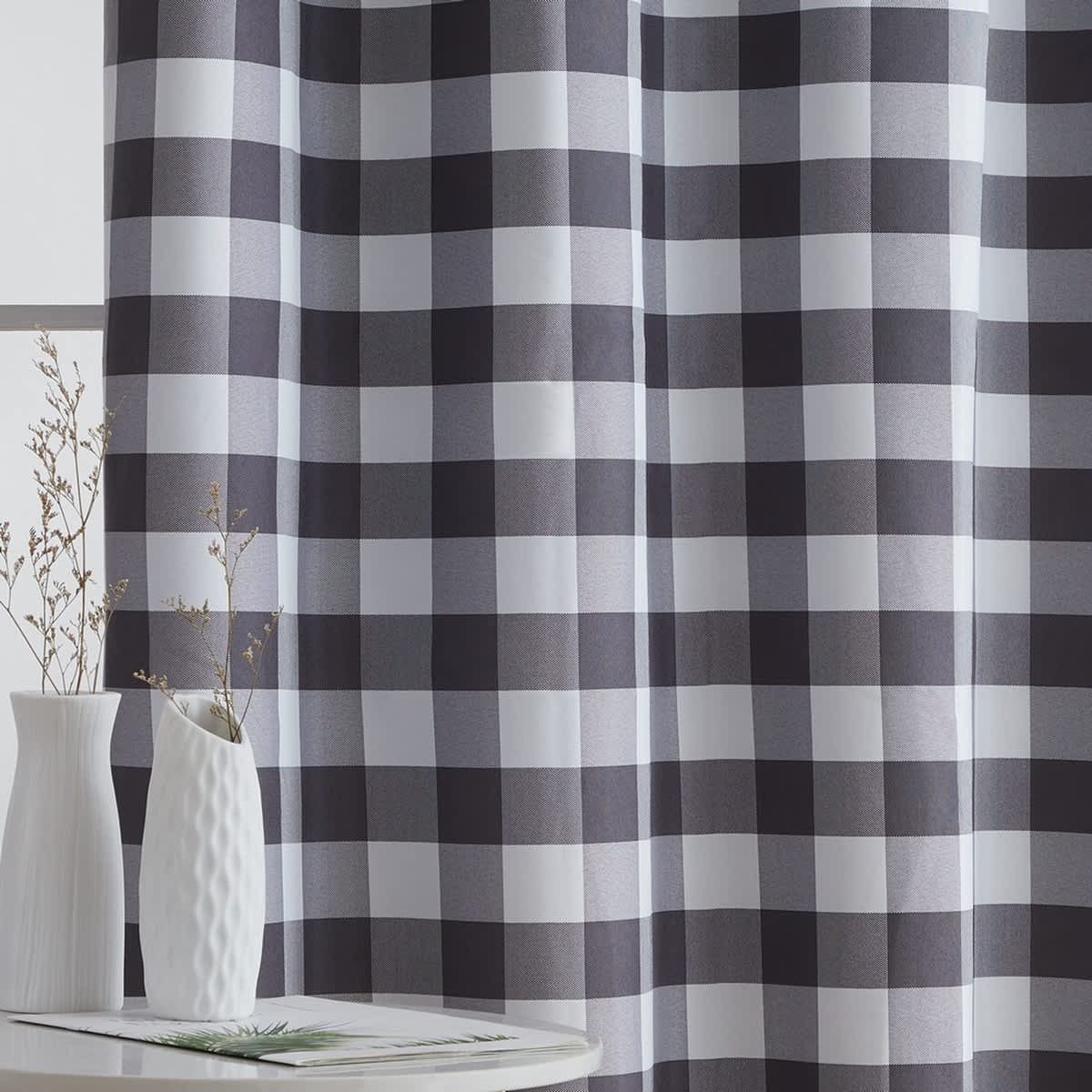 Thd Meadow Buffalo 100% Full Blackout Thermal Insulated Energy-Saving Grommet Curtain Panels (Set of 2) - Image 3