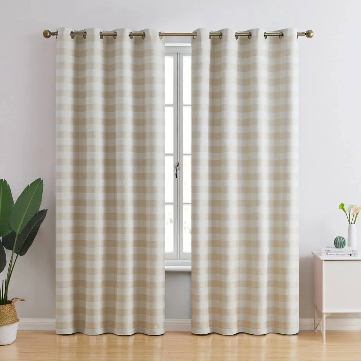 Thd Meadow Buffalo 100% Full Blackout Thermal Insulated Energy-Saving Grommet Curtain Panels (Set of 2) - Image 31