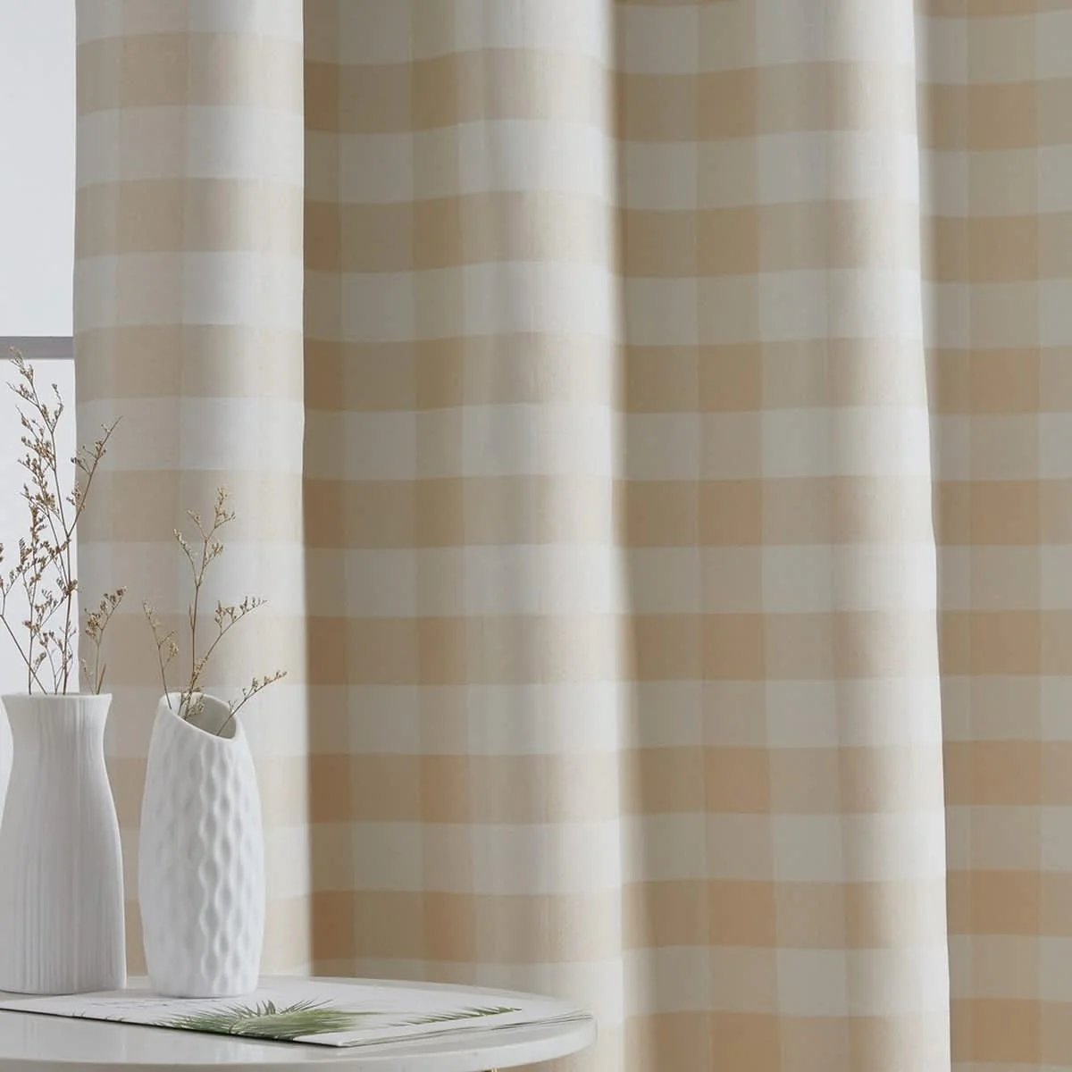 Thd Meadow Buffalo 100% Full Blackout Thermal Insulated Energy-Saving Grommet Curtain Panels (Set of 2) - Image 33
