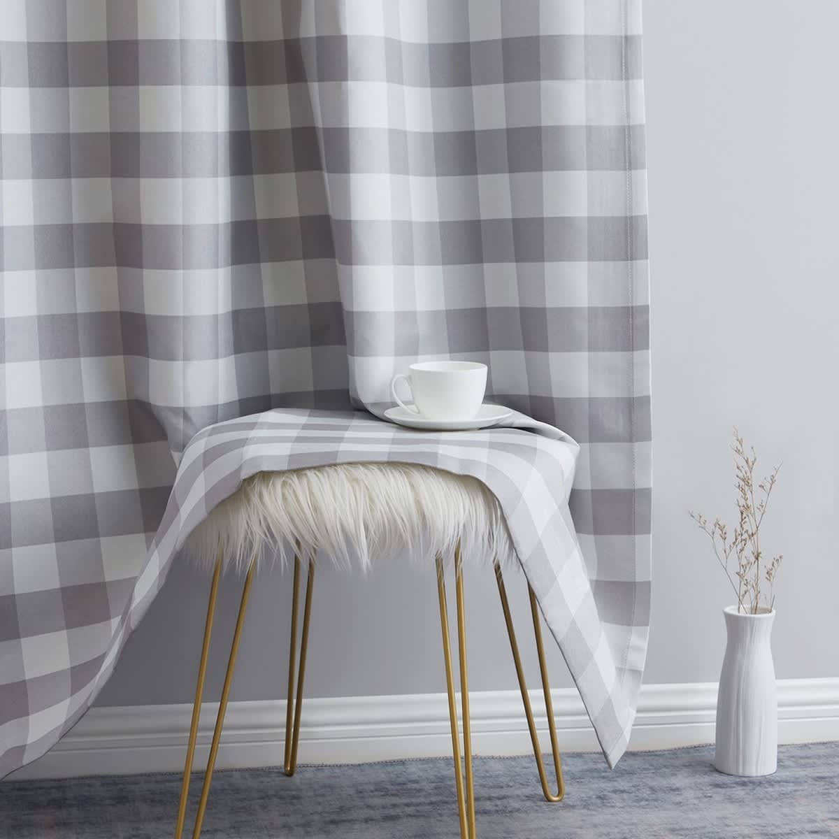 Thd Meadow Buffalo 100% Full Blackout Thermal Insulated Energy-Saving Grommet Curtain Panels (Set of 2) - Image 40