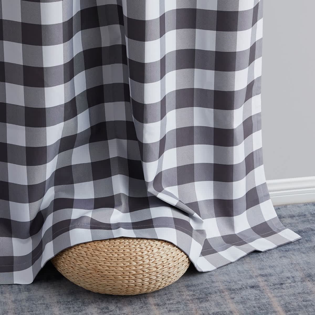 Thd Meadow Buffalo 100% Full Blackout Thermal Insulated Energy-Saving Grommet Curtain Panels (Set of 2) - Image 5