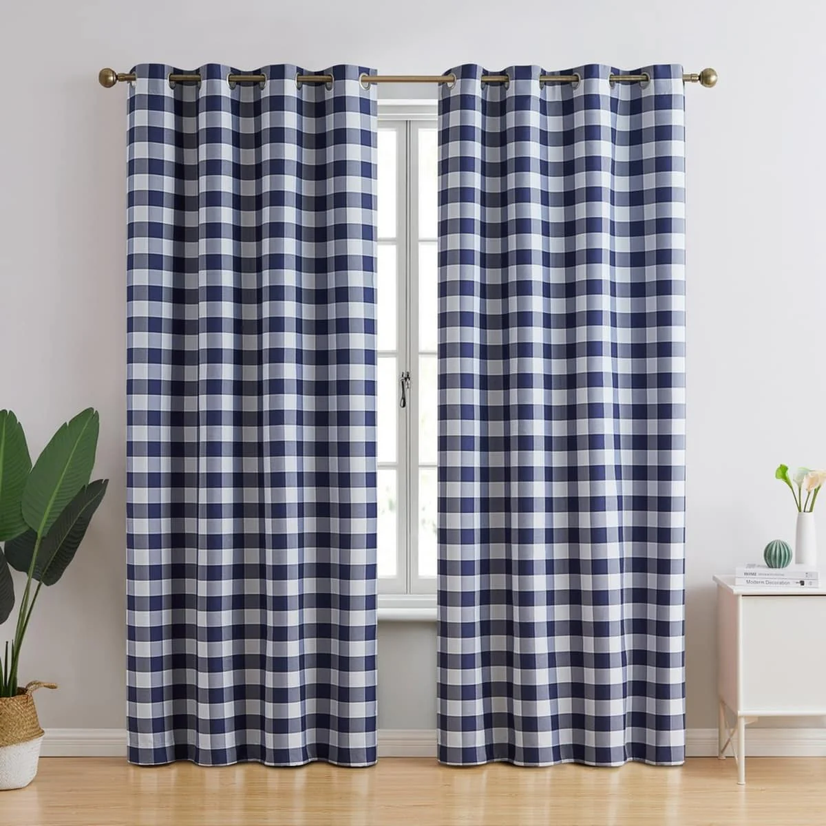 Thd Meadow Buffalo 100% Full Blackout Thermal Insulated Energy-Saving Grommet Curtain Panels (Set of 2) - Image 7