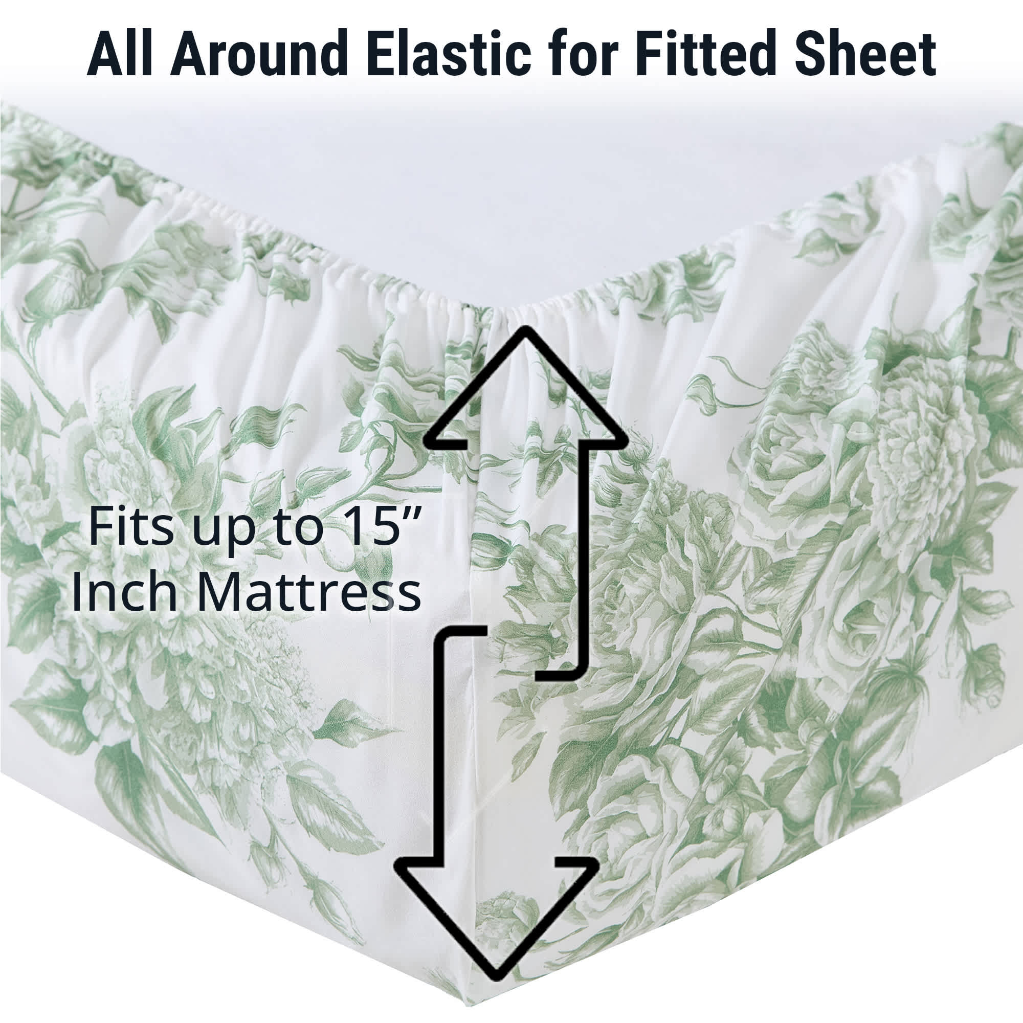 Thd Multi-Piece Floral Bed Sheet Set - Wrinkle Resistant & Ultra Soft - Fits Mattresses up to 15 Inches Deep - Image 32